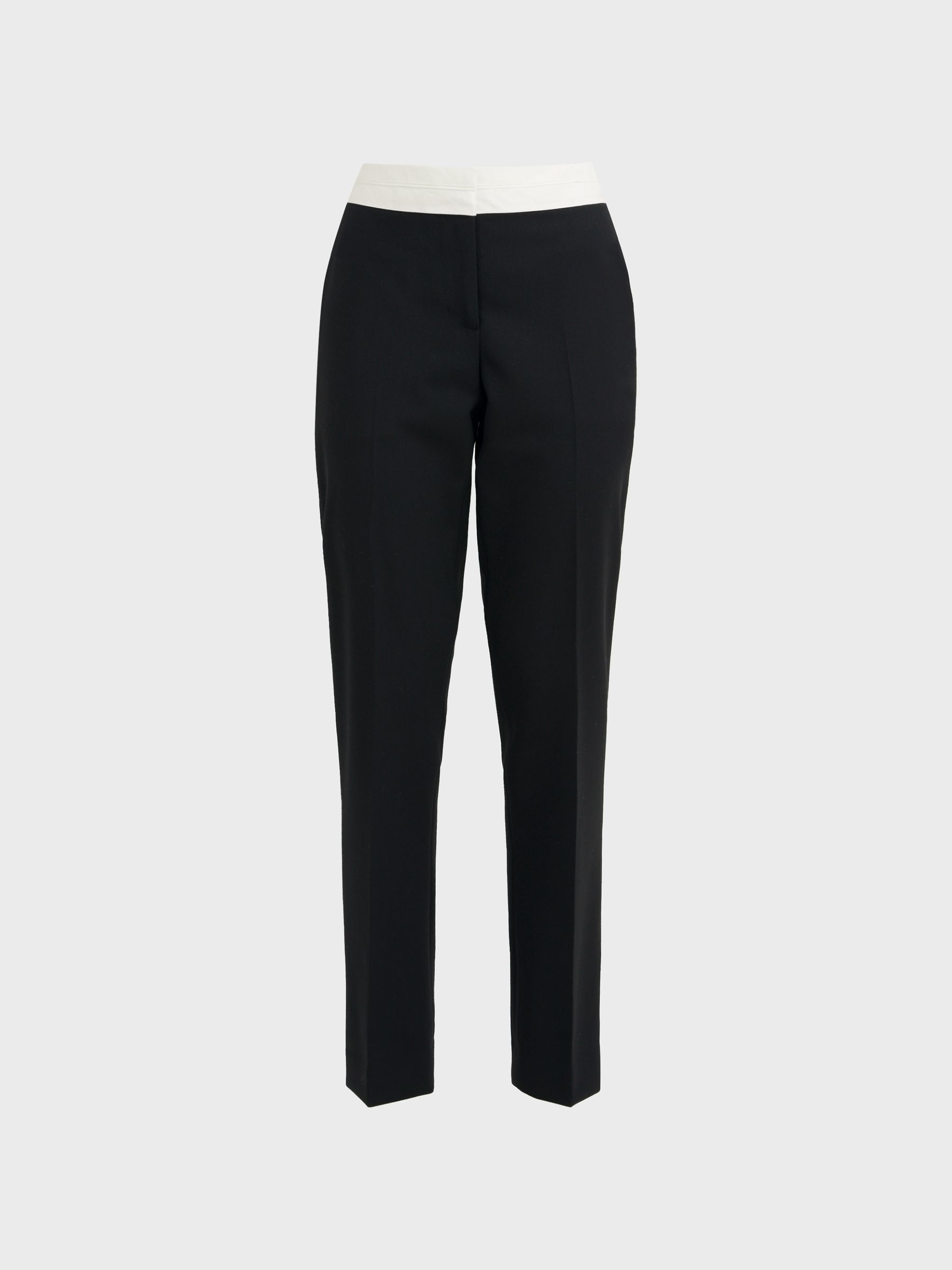 Tapered Contrast Waistband Trousers in Black - Image 2 of 4