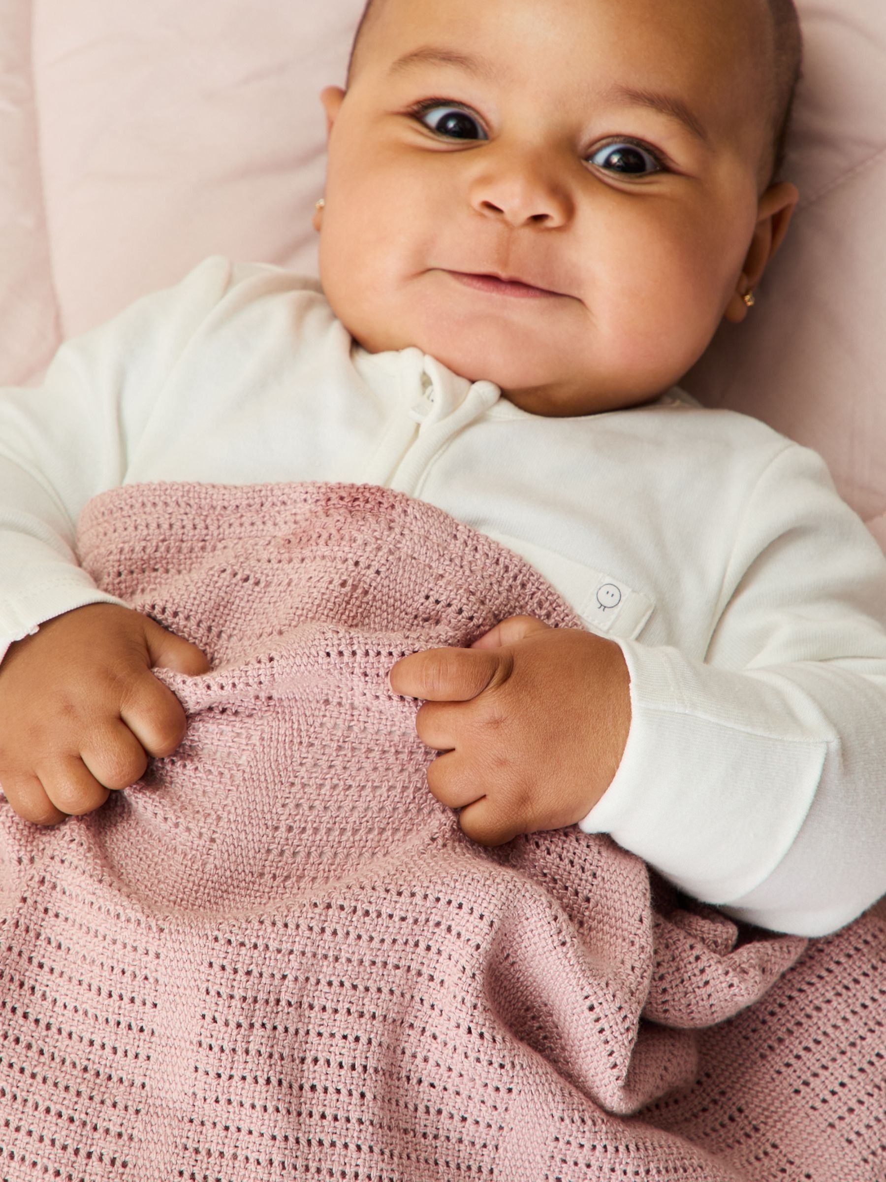 MORI Rose Pink Blend Cellular Baby Blanket - Image 3 of 9