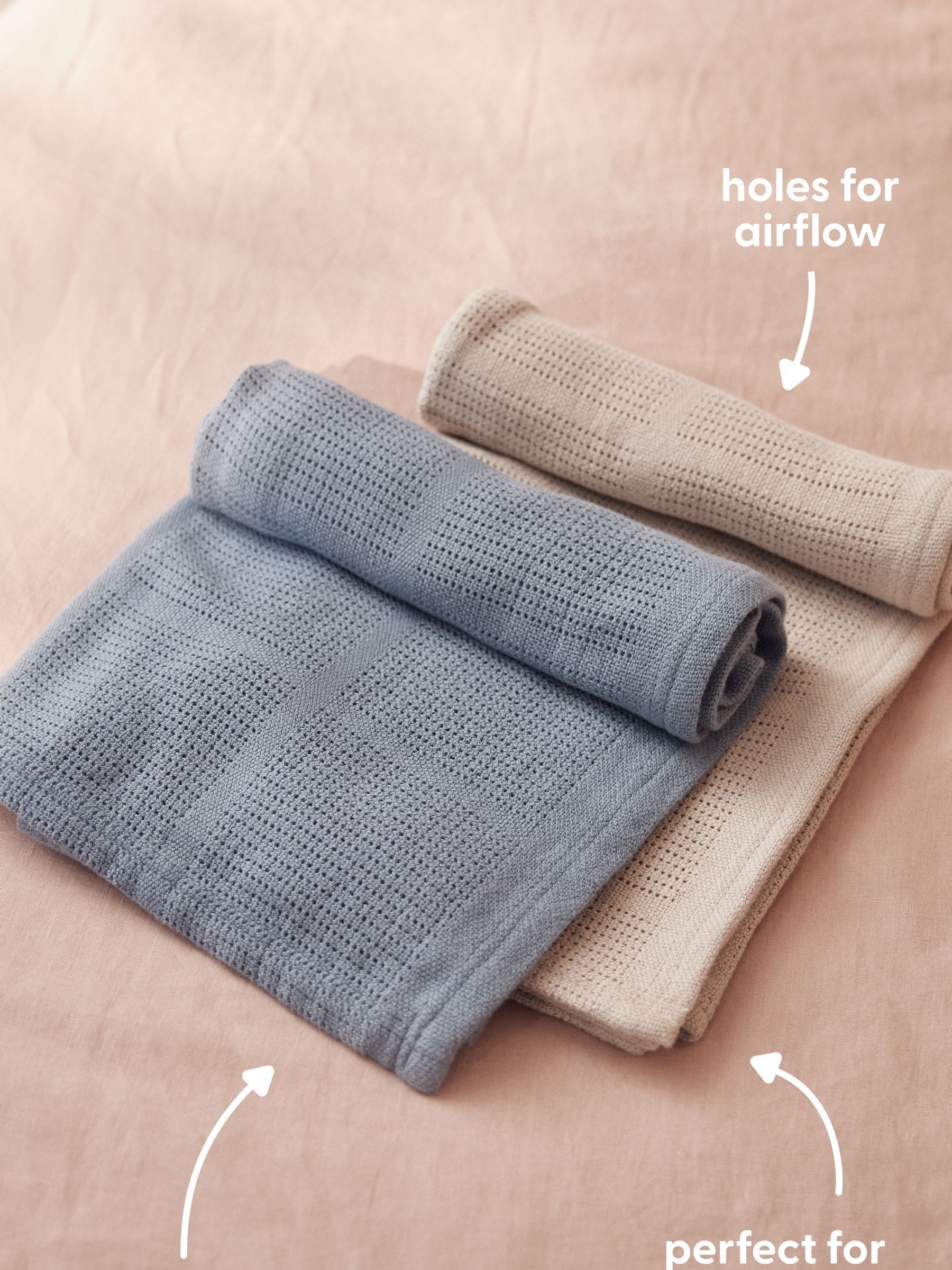 MORI Rose Pink Blend Cellular Baby Blanket - Image 9 of 9