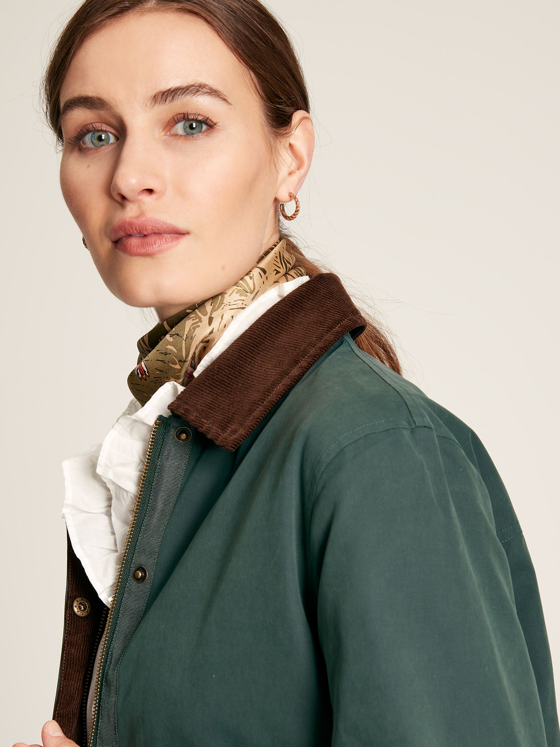 Belfield Teal Blue Shower Resistant Dry Wax Jacket - Image 7 of 8