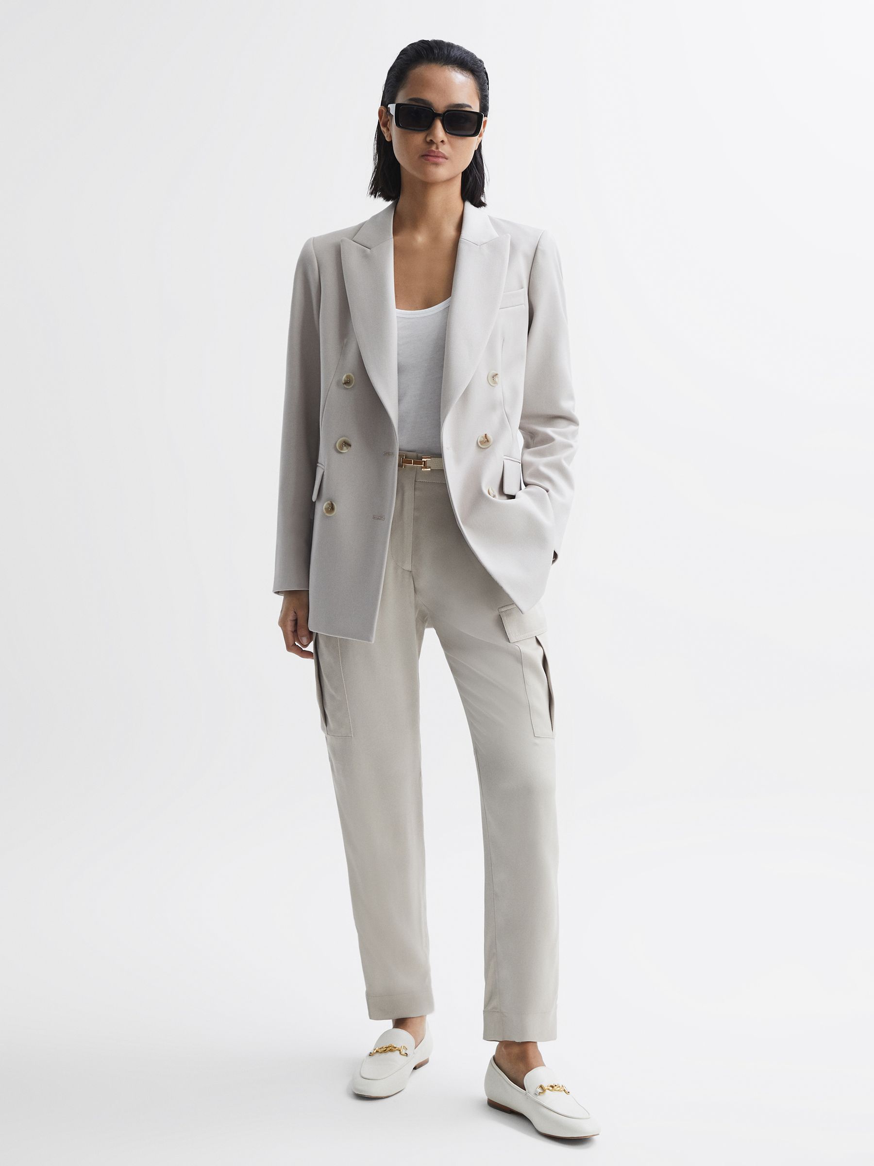 Cotton Halter Neck Vest in White - Image 5 of 5