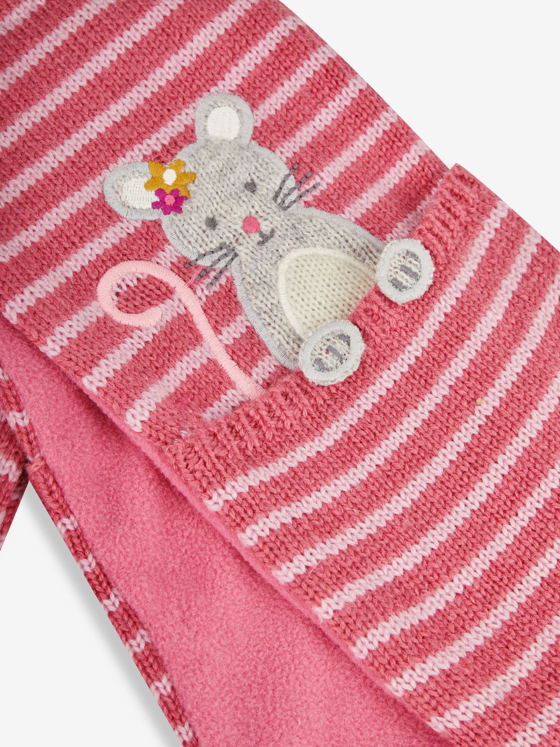 Peeping Mouse Scarf in Pink - Image 3 of 3
