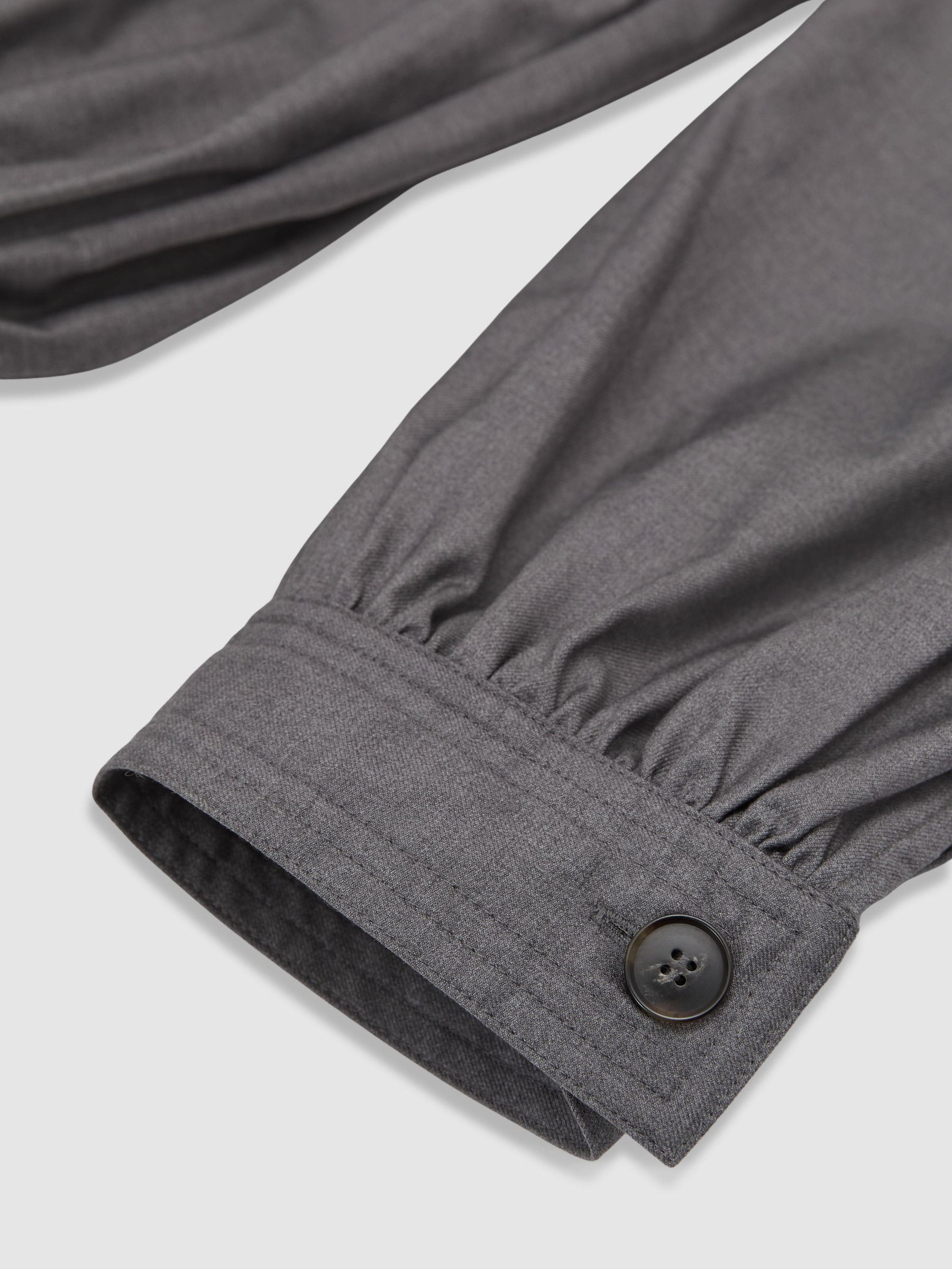 Petite Cuffed Balloon-Leg Trousers in Grey - Image 7 of 8