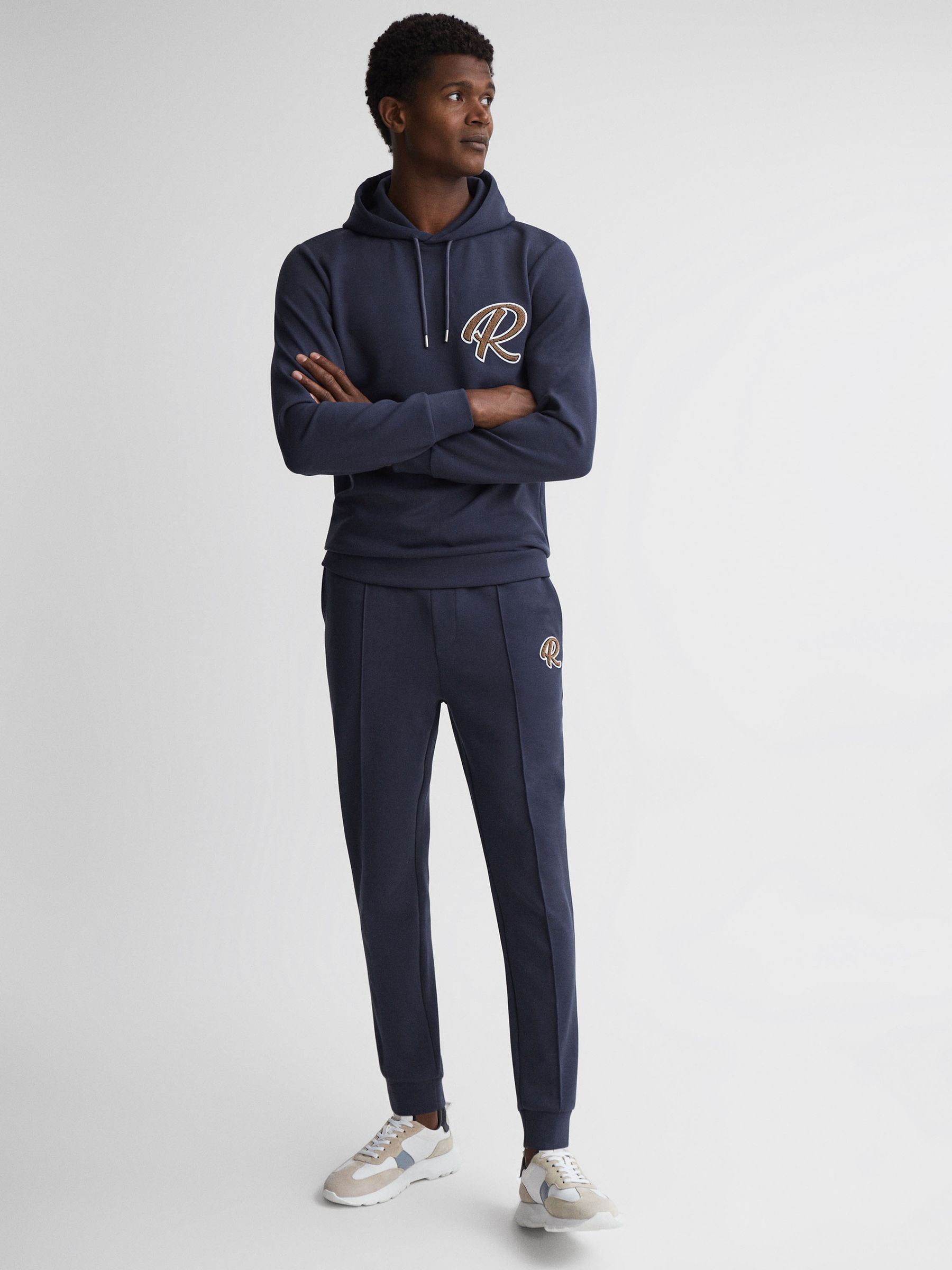 Logo Drawstring Loungewear Joggers in Airforce Blue - Image 3 of 4