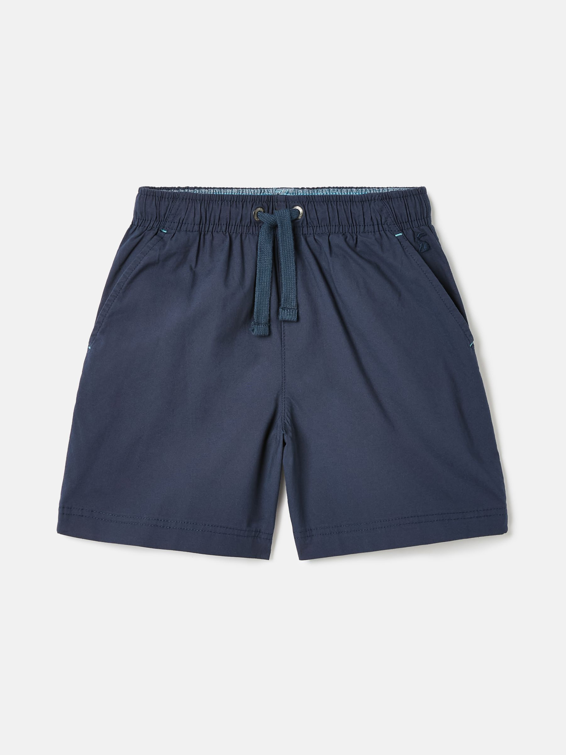 Quayside Navy Blue Elastic Waist Chino Shorts - Image 1 of 5