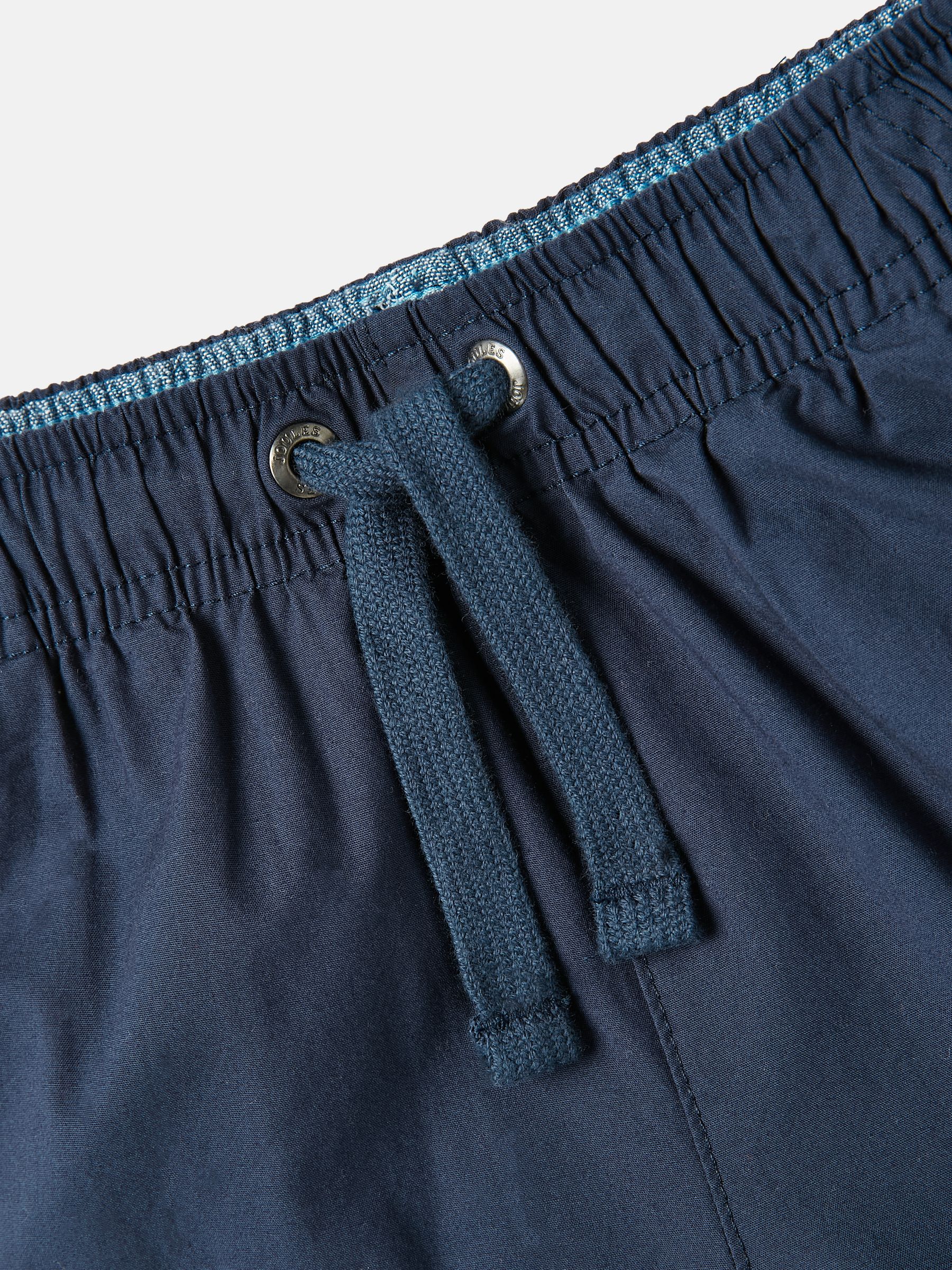 Quayside Navy Blue Elastic Waist Chino Shorts - Image 4 of 5