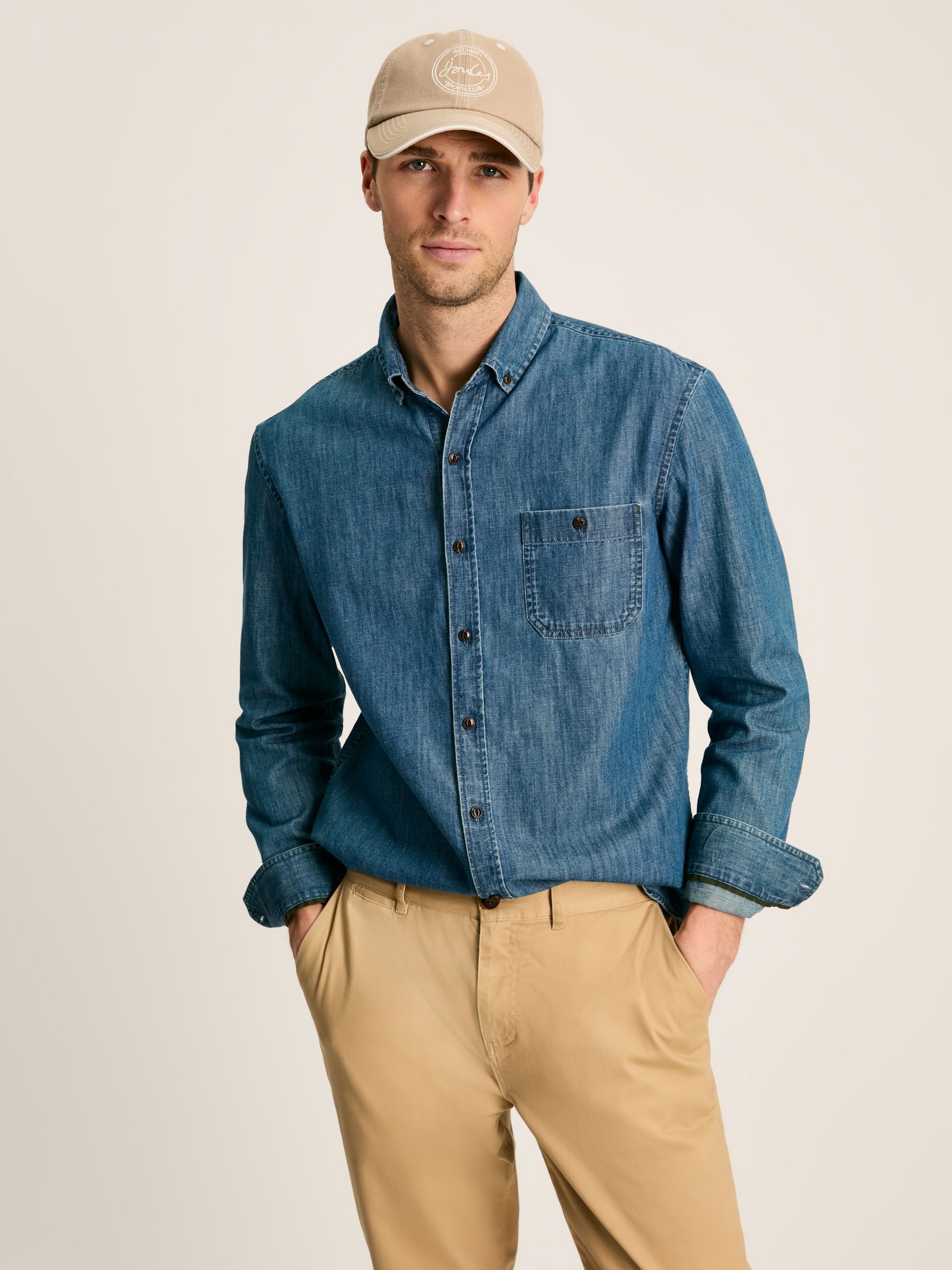 Chambray Blue Classic Fit Shirt - Image 4 of 9