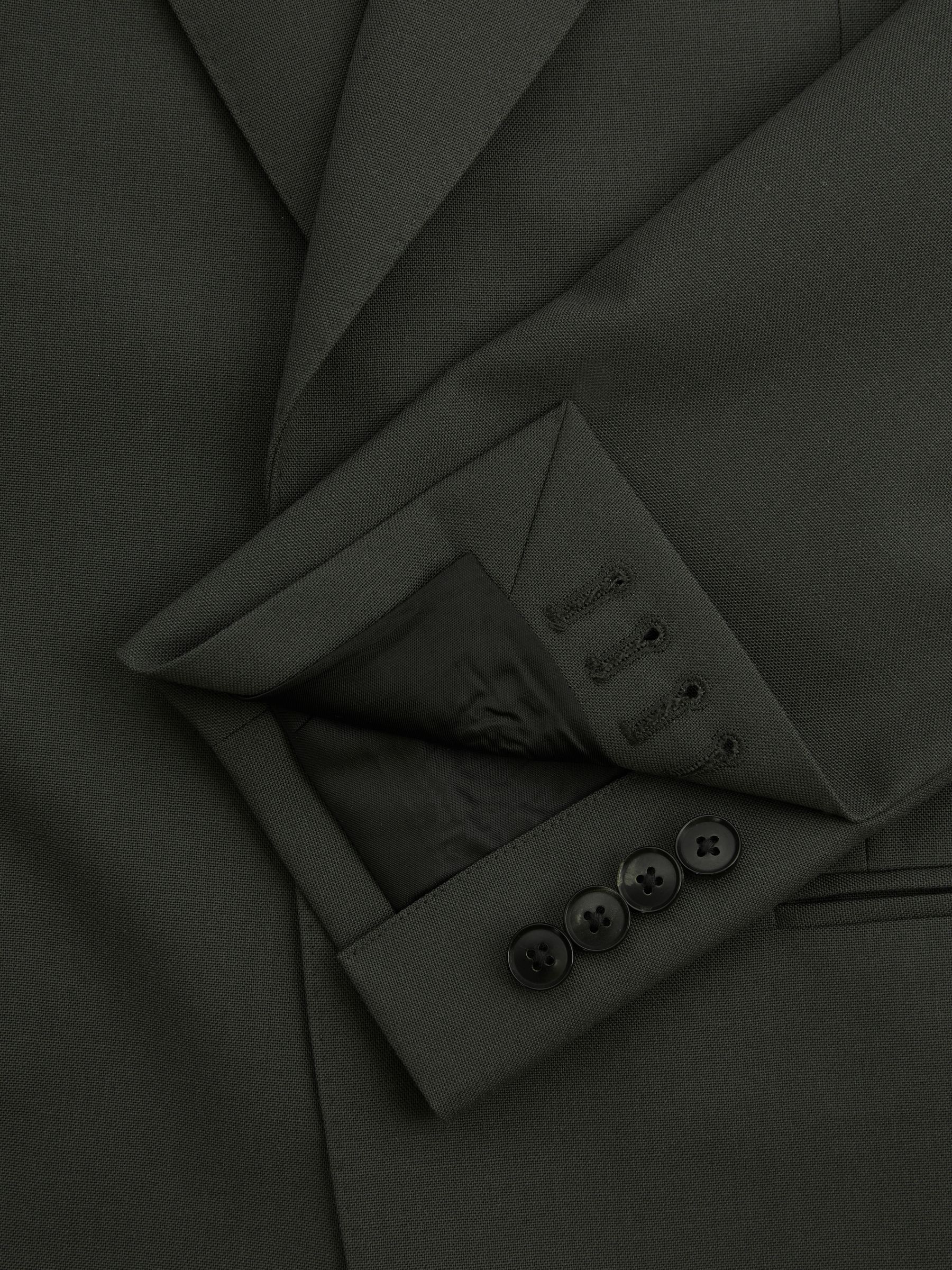 Slim Fit Wool Single Breasted Blazer in Forest Green - Image 5 of 6