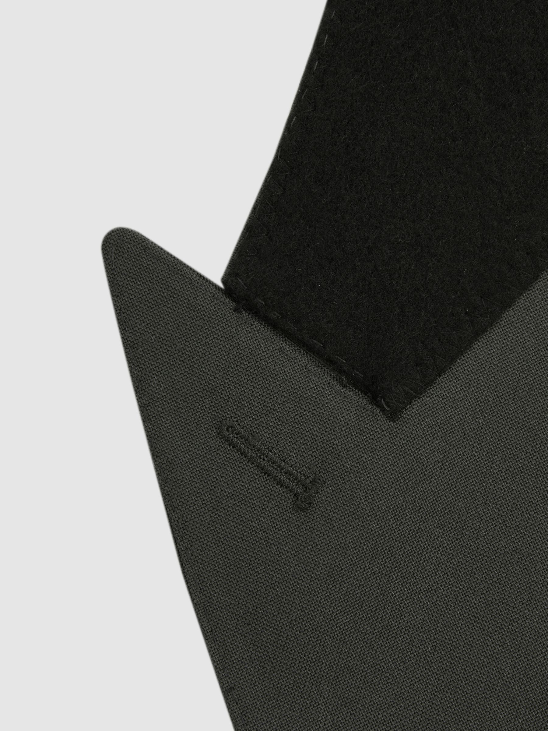 Slim Fit Wool Single Breasted Blazer in Forest Green - Image 6 of 6