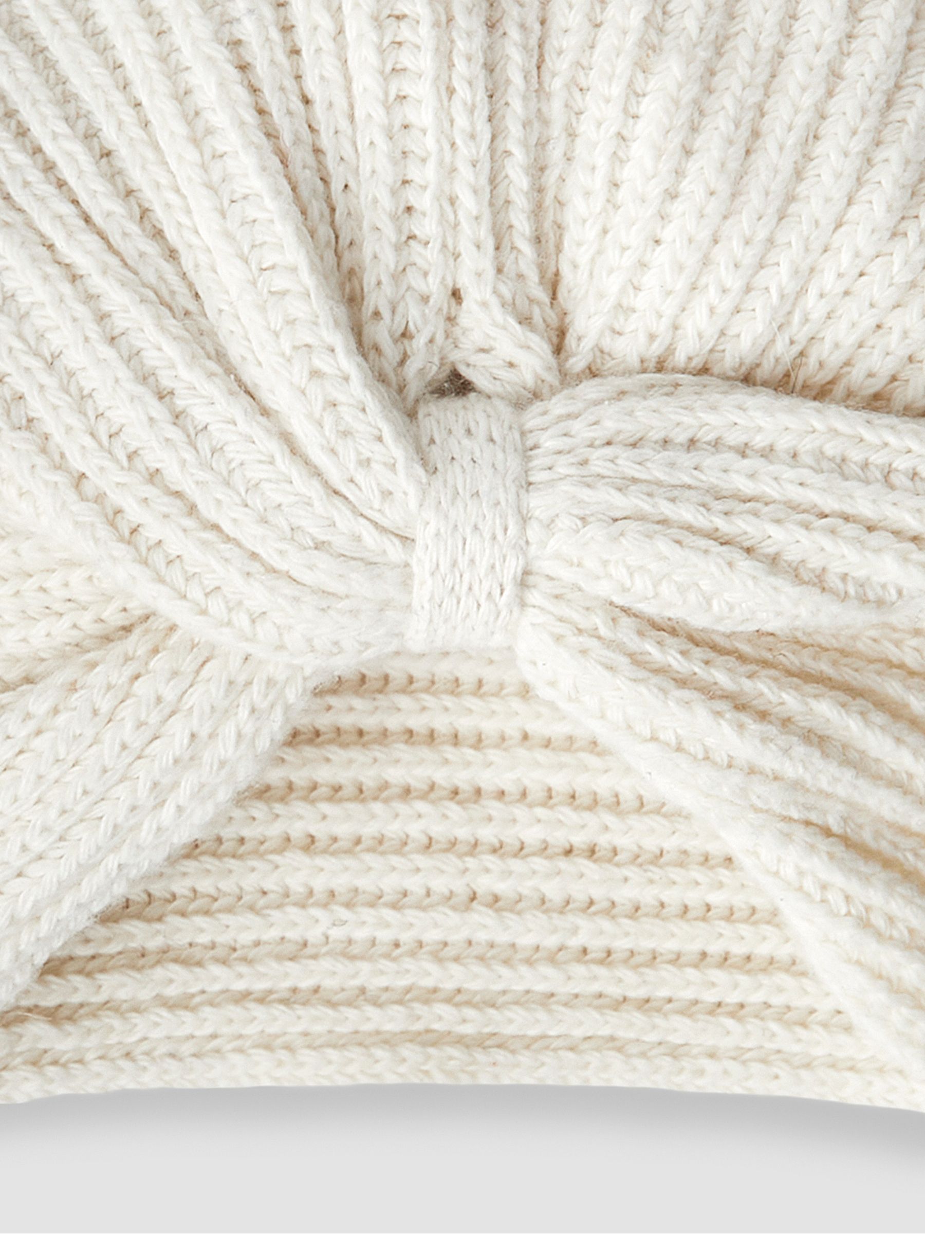 Cream Girls' Knitted Turban - Image 3 of 3