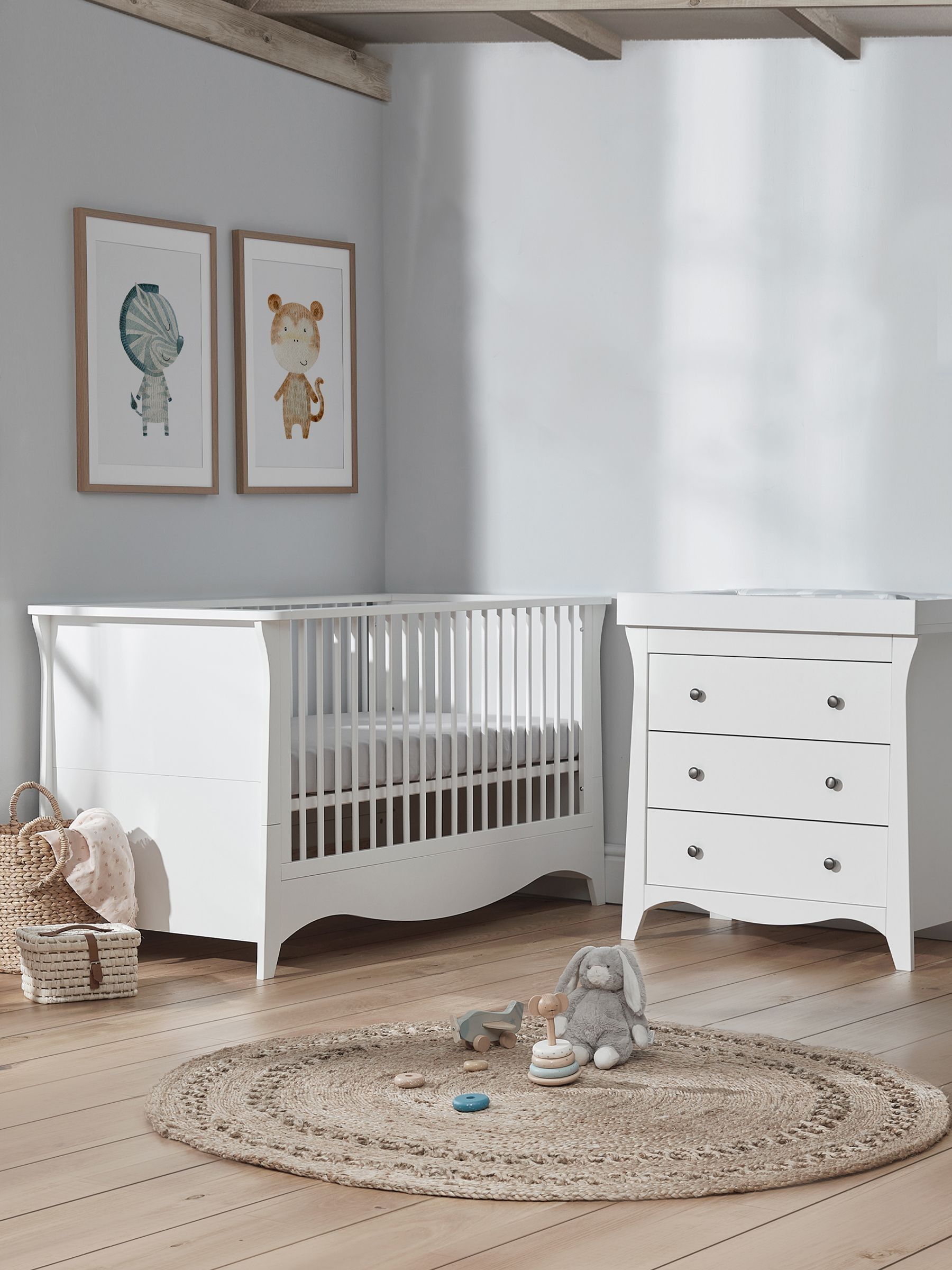 CuddleCo White Ash 1 Cashmere Clara Nursery Furniture Set 2 Piece - Image 1 of 7