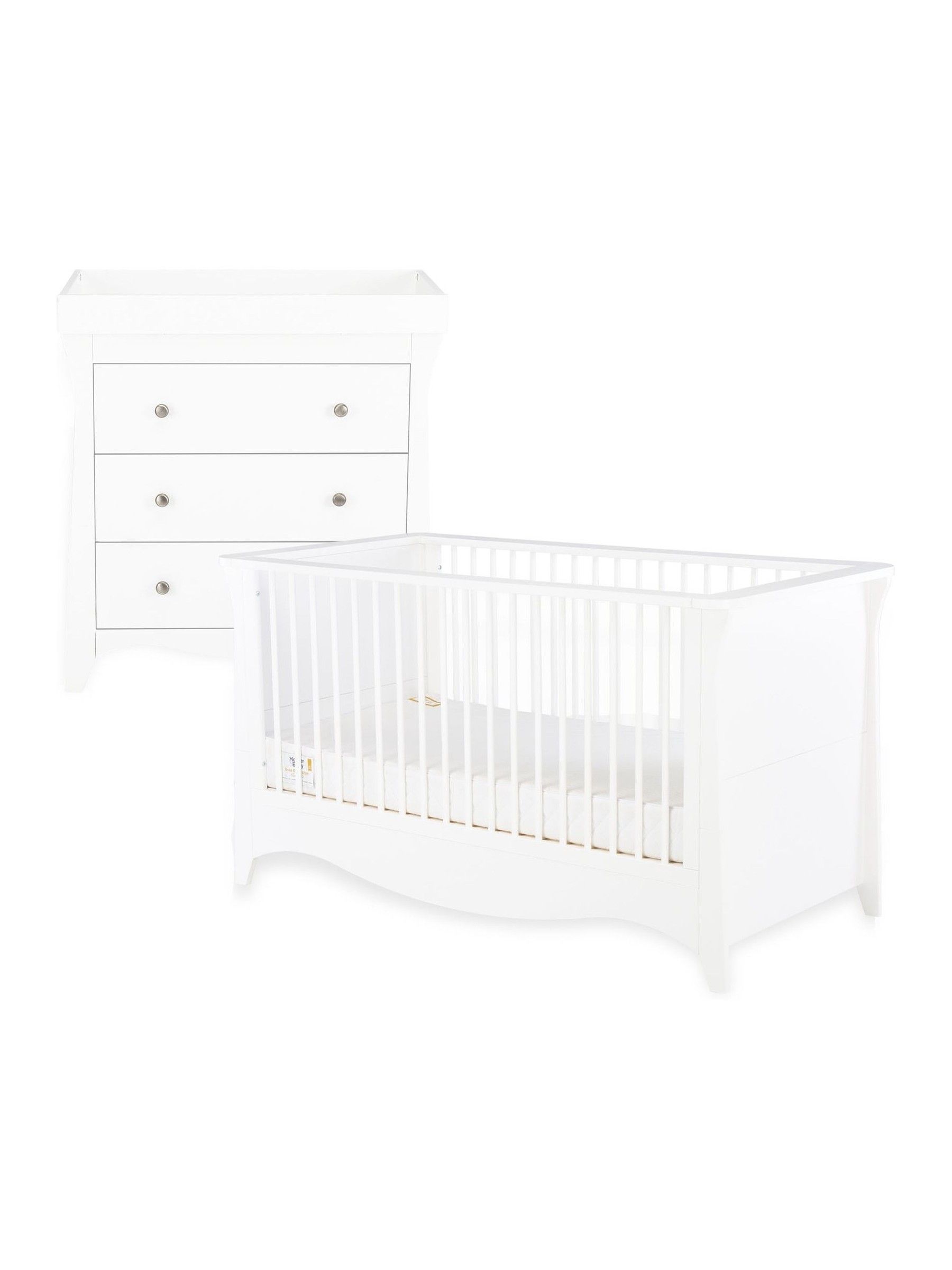 CuddleCo White Ash 1 Cashmere Clara Nursery Furniture Set 2 Piece - Image 5 of 7