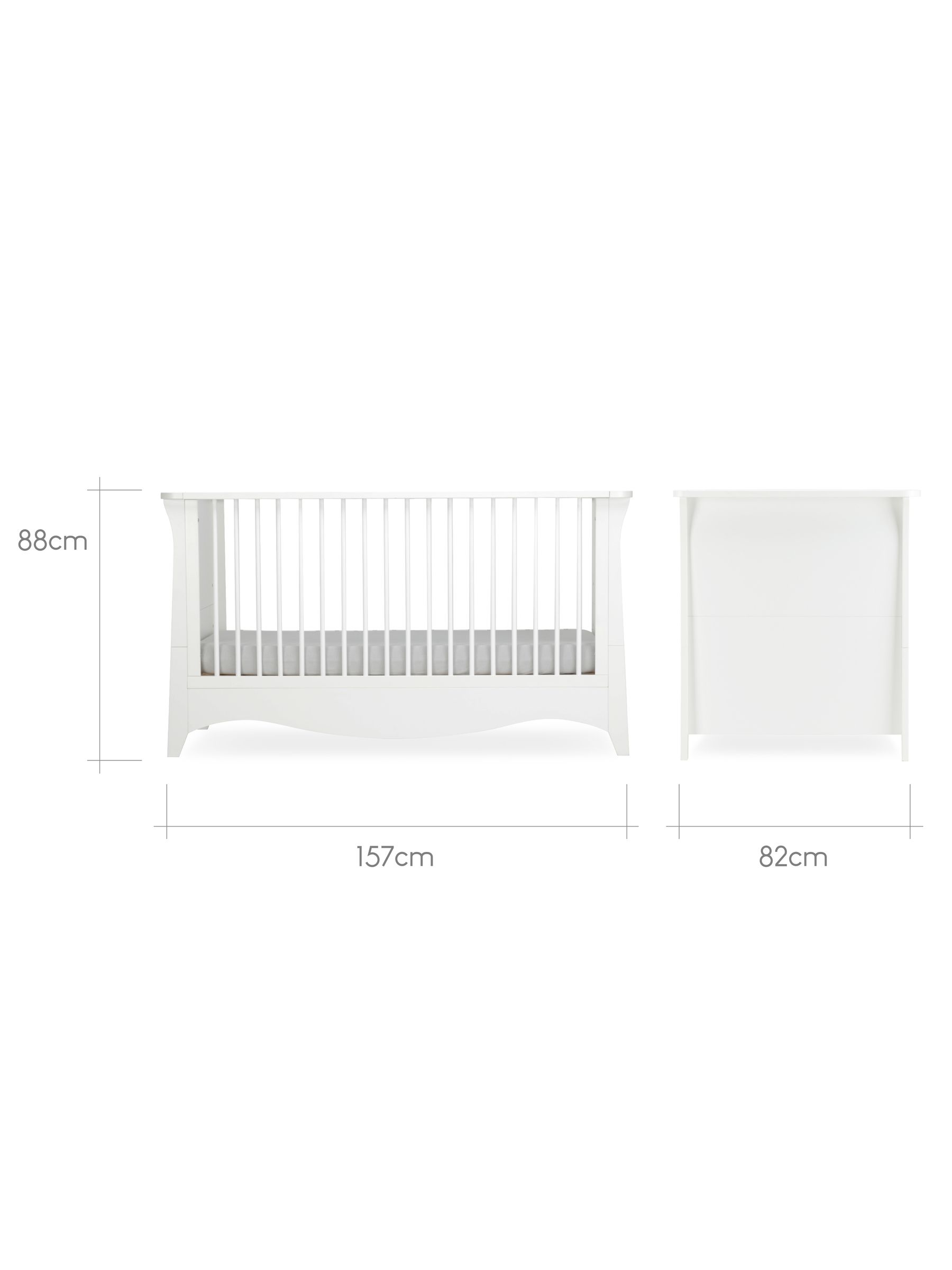 CuddleCo White Ash 1 Cashmere Clara Nursery Furniture Set 2 Piece - Image 6 of 7