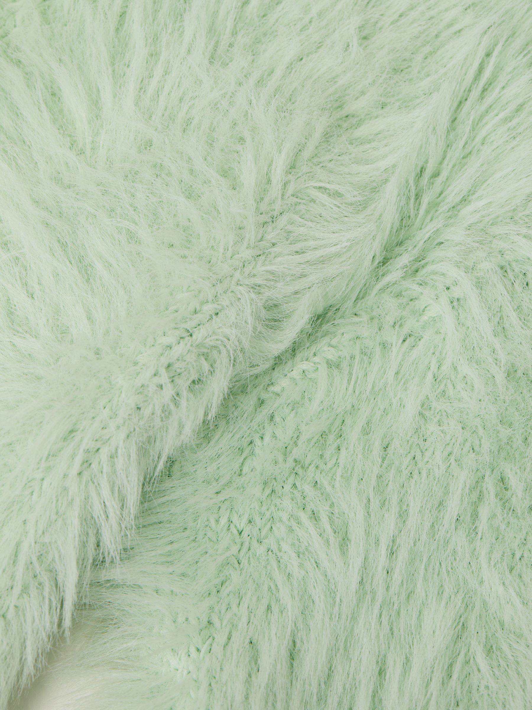 Fluffy Crew Neck Jumper in Green - Image 6 of 6