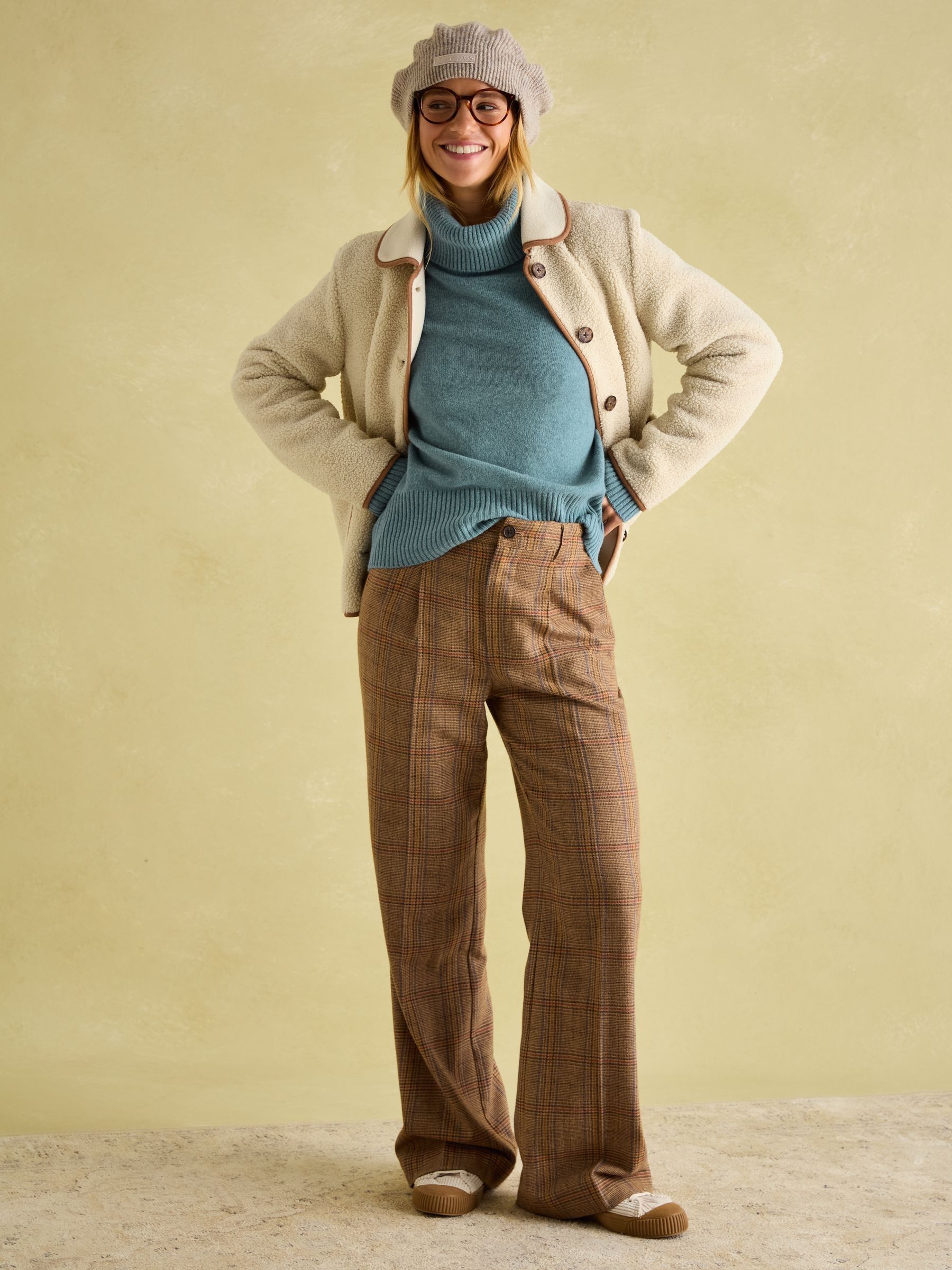 May Blue Merino Wool Jumper with Detachable Roll Neck - Image 3 of 9