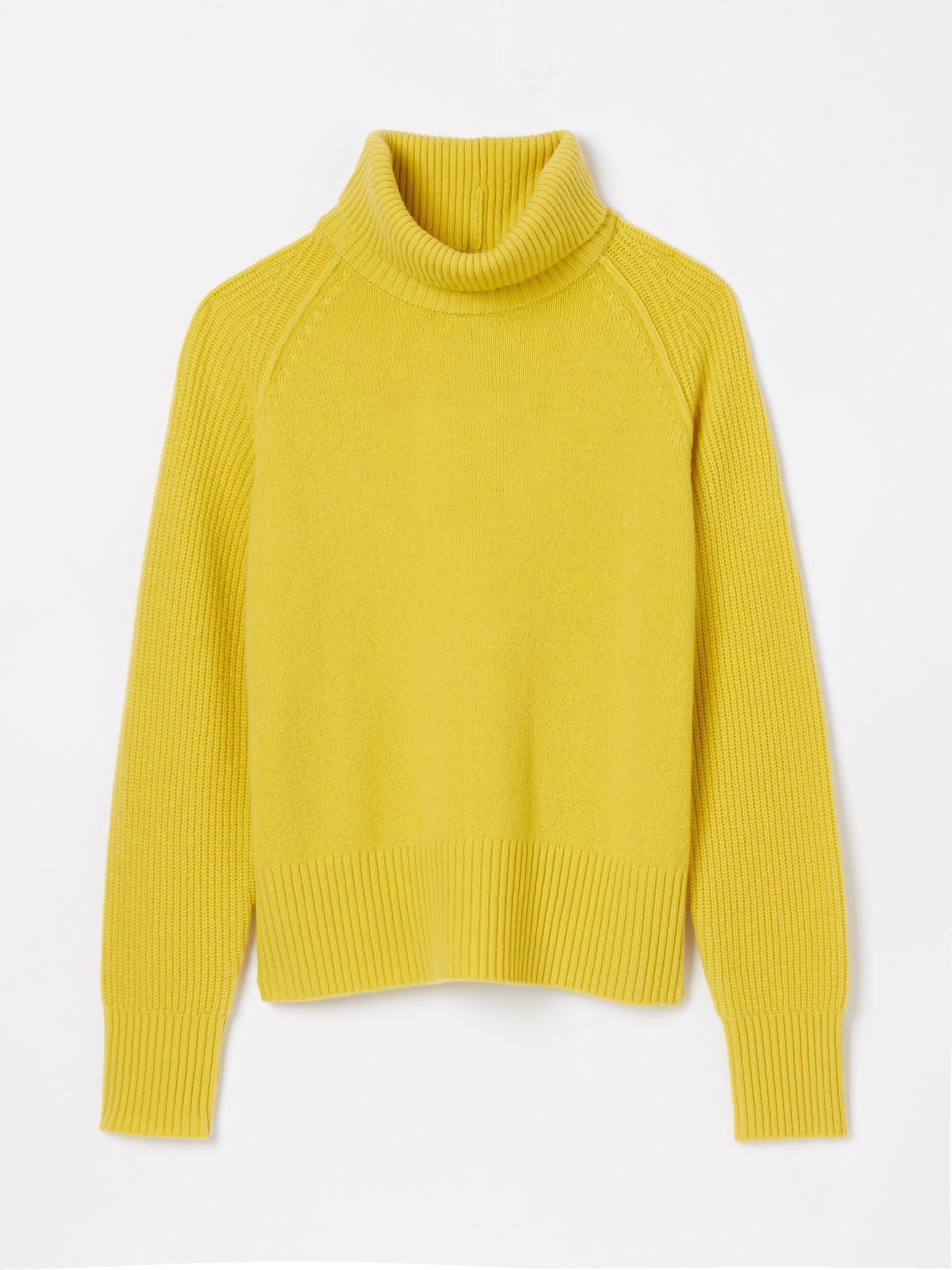 May Yellow Merino Wool Jumper with Detachable Roll Neck - Image 9 of 9