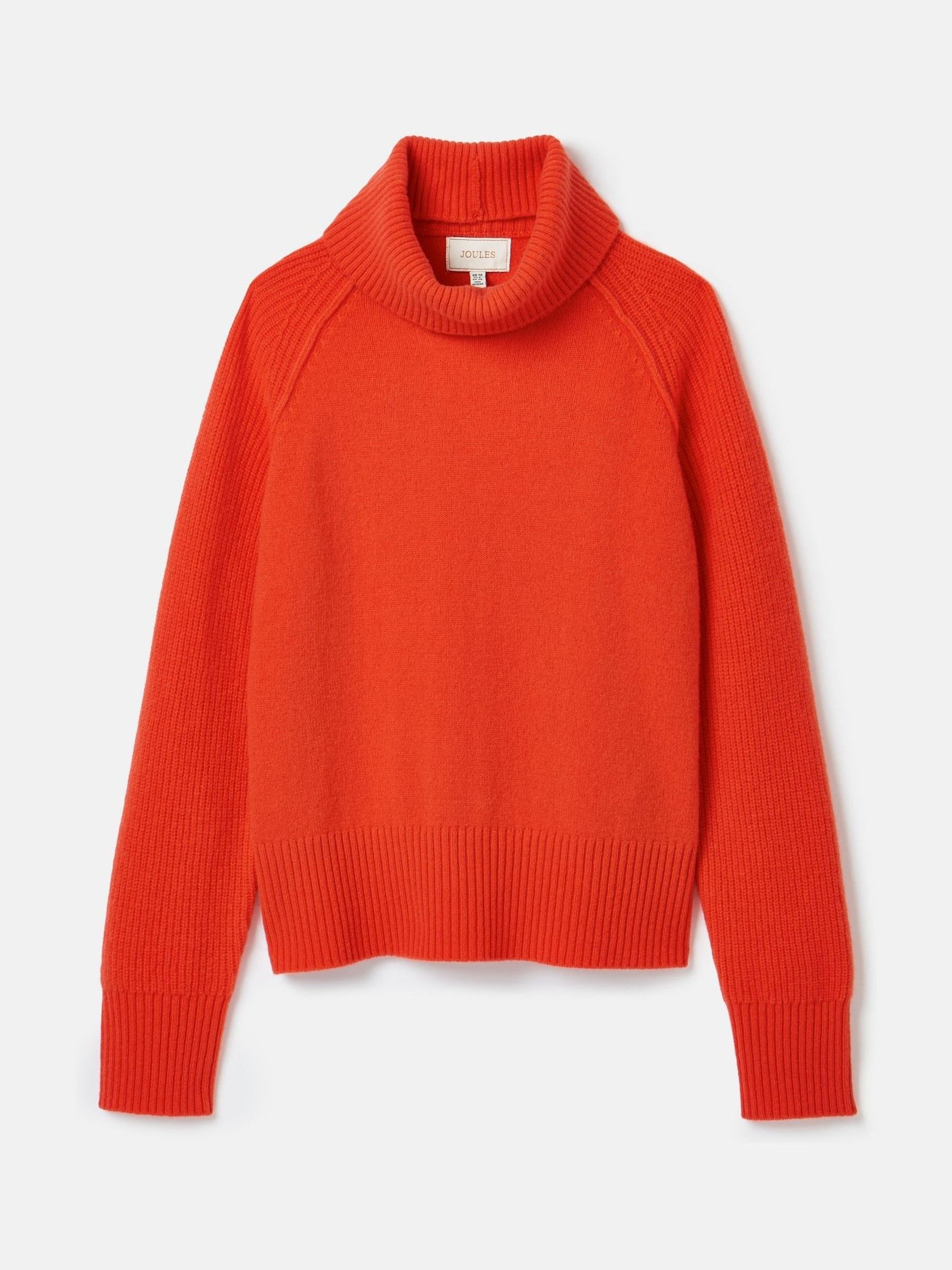 May Orange Merino Wool Jumper with Detachable Roll Neck - Image 9 of 9