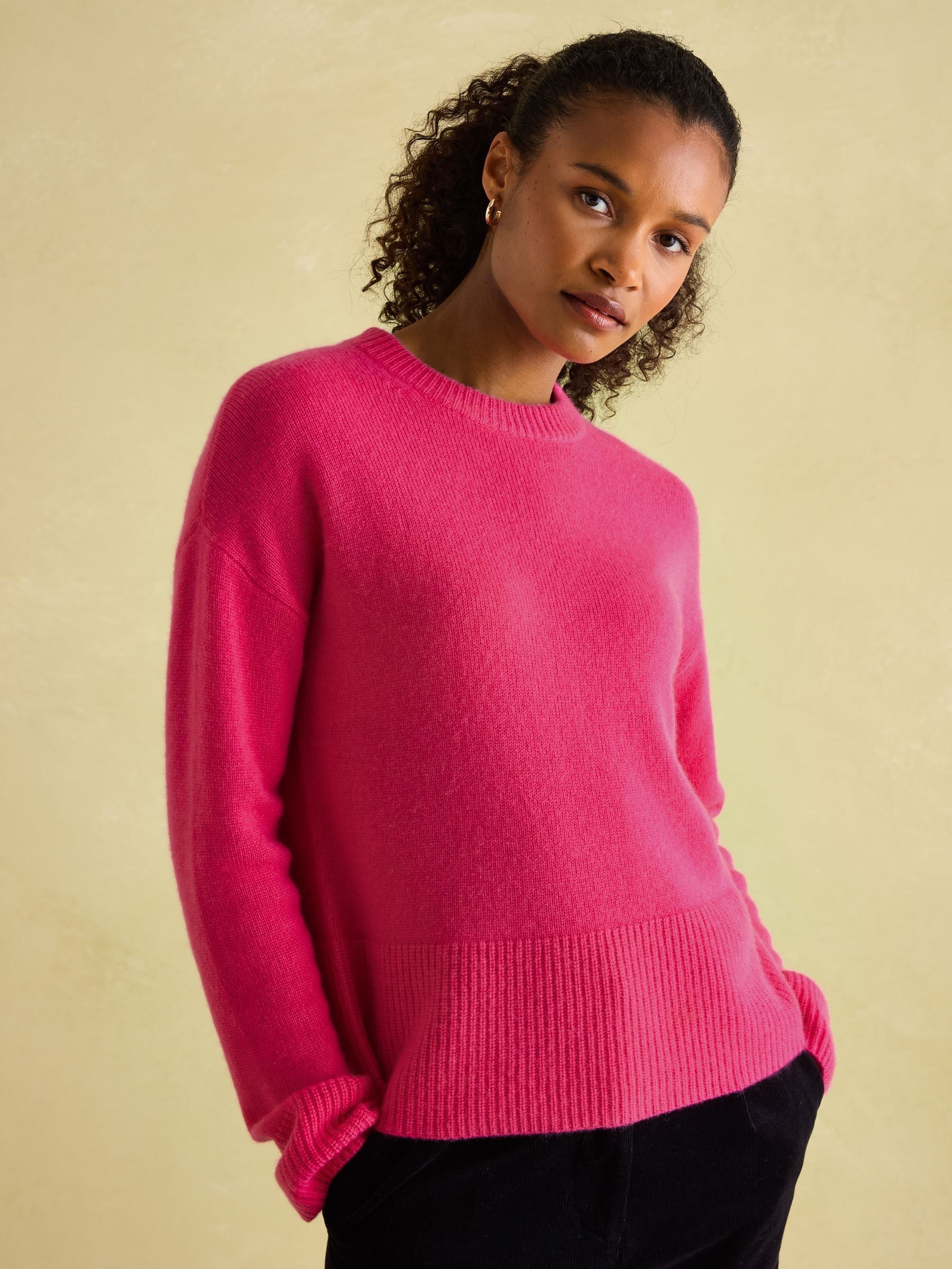 Ivy Pink 100% Cashmere Jumper - Image 1 of 7