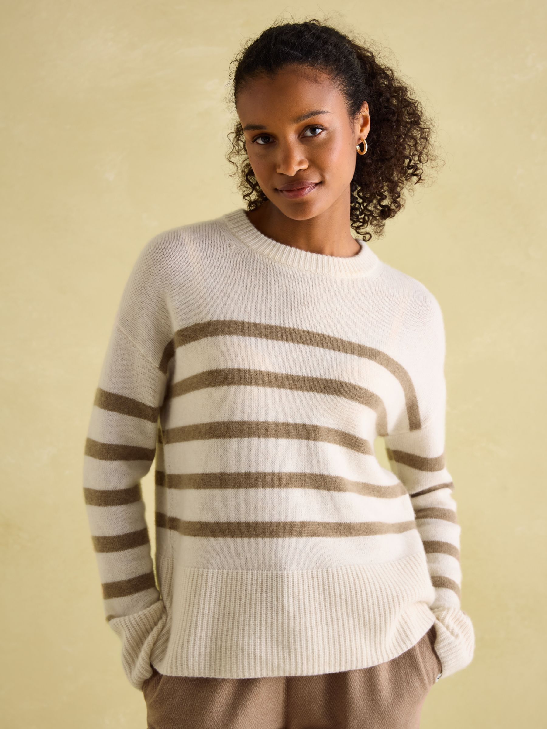 Ivy Tan Brown 100% Cashmere Jumper Joules
