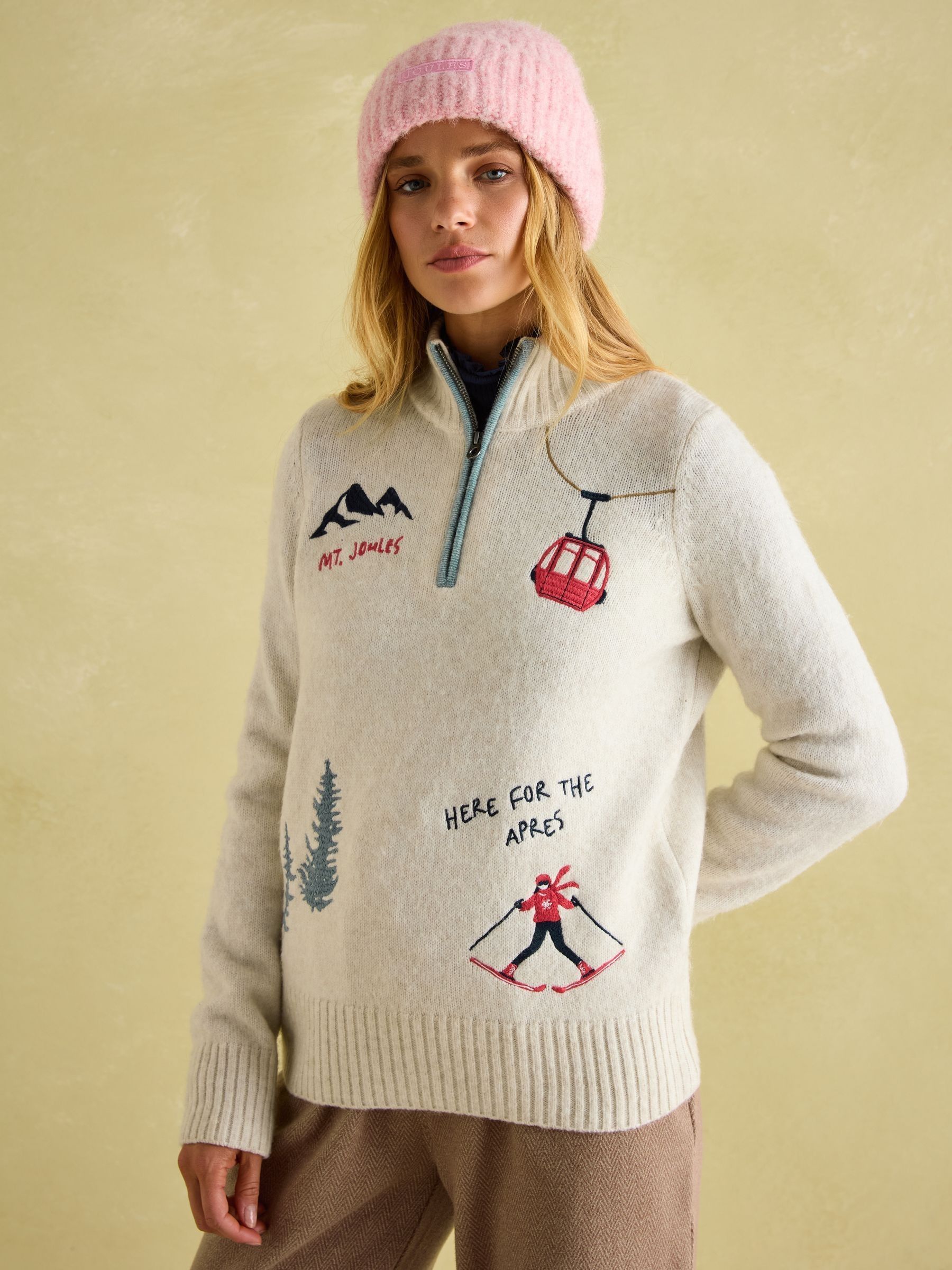 Summit Cream Quarter Zip Ski Jumper - Image 1 of 7