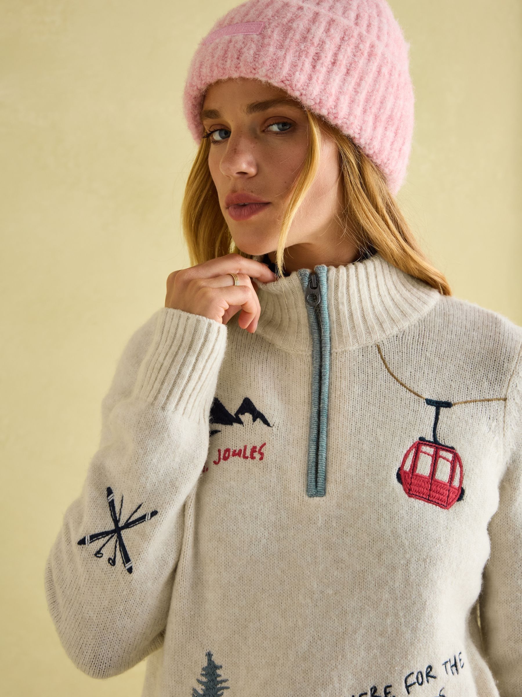 Summit Cream Quarter Zip Ski Jumper - Image 4 of 7