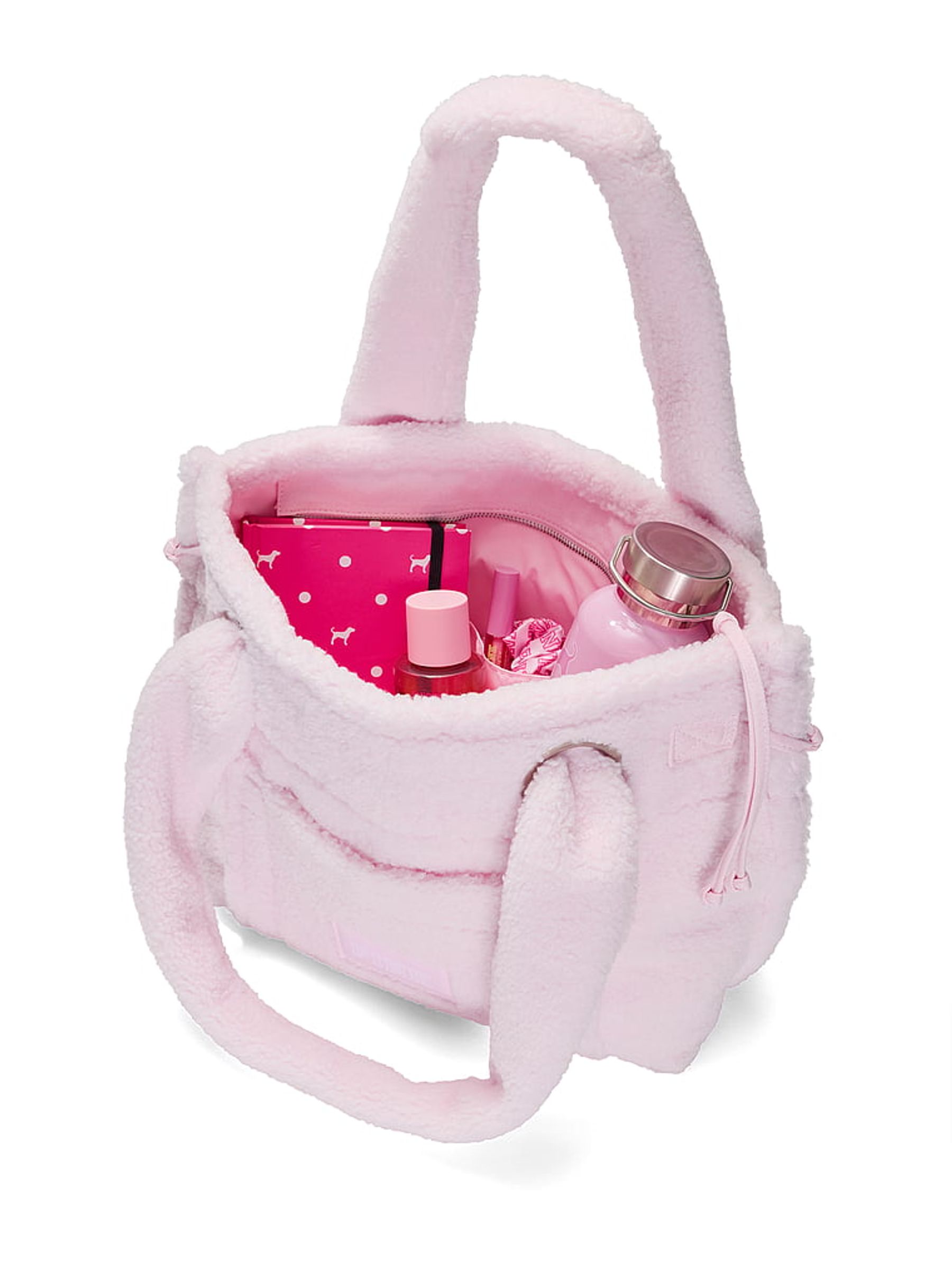 Pink Tulip Sherpa Large Tote Bag - Image 4 of 4