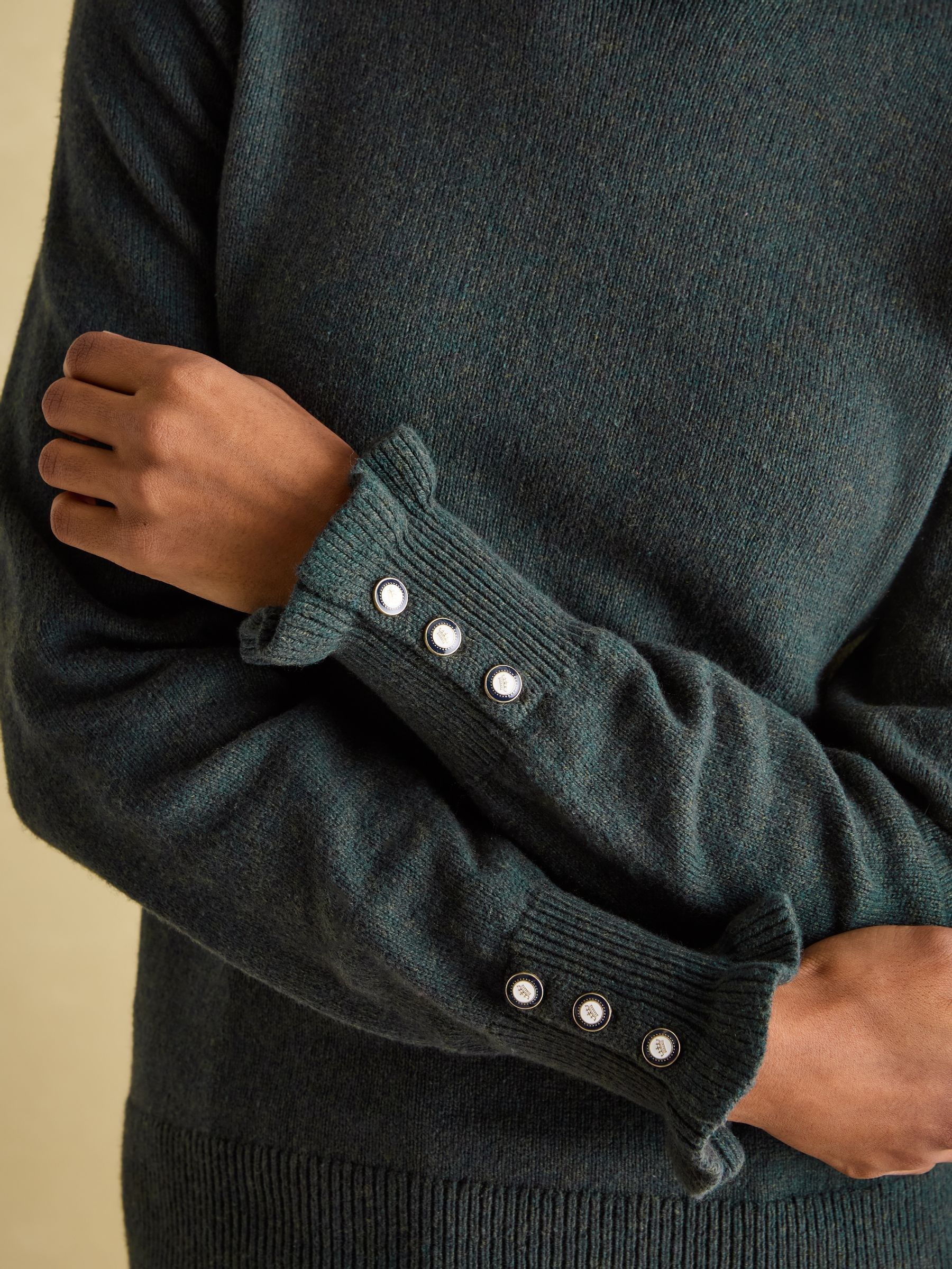Edith Green Frill Neck Jumper - Image 3 of 6
