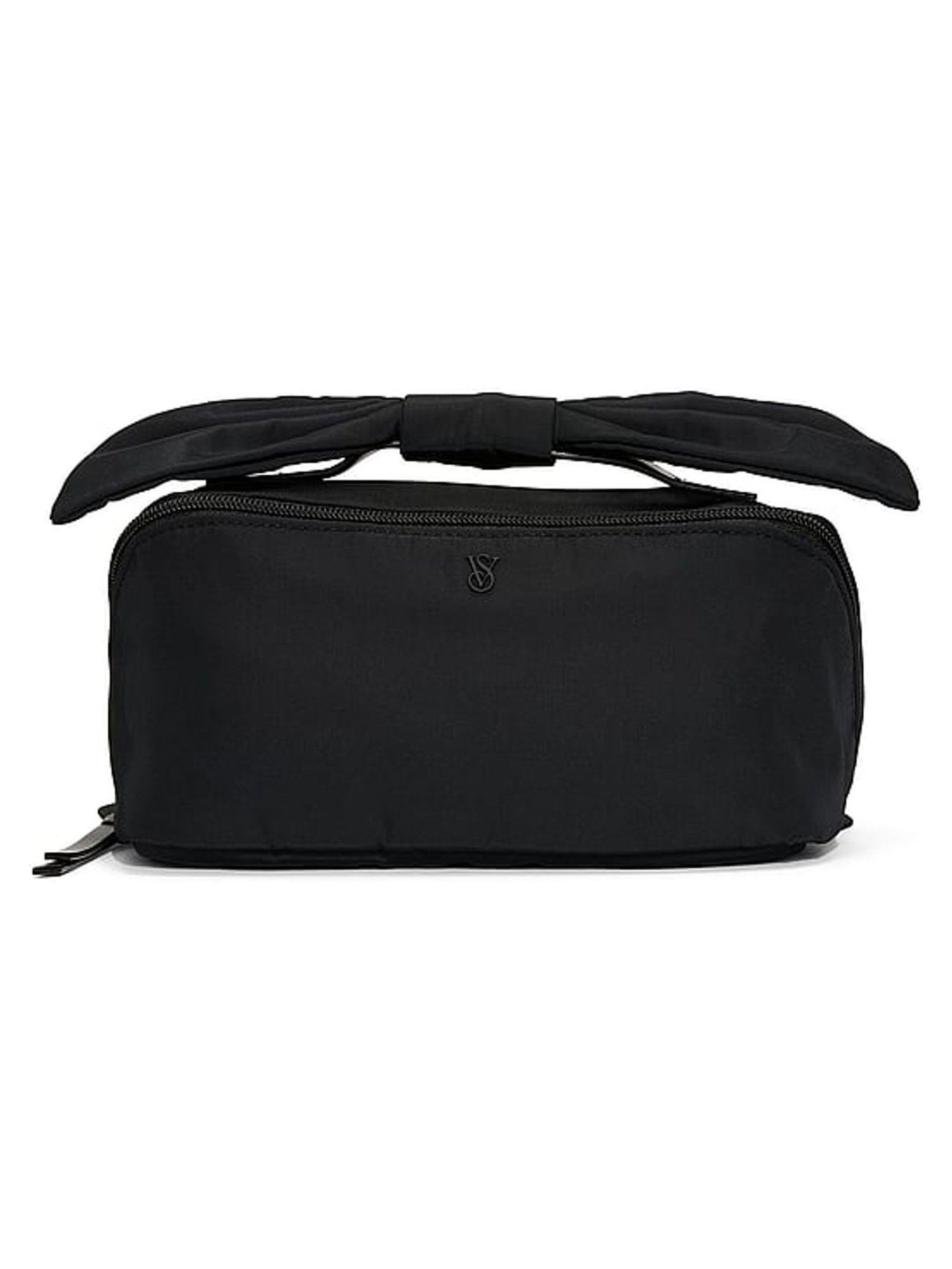 Black and Pink Ribbon Makeup Bag 3 Piece - Image 2 of 3