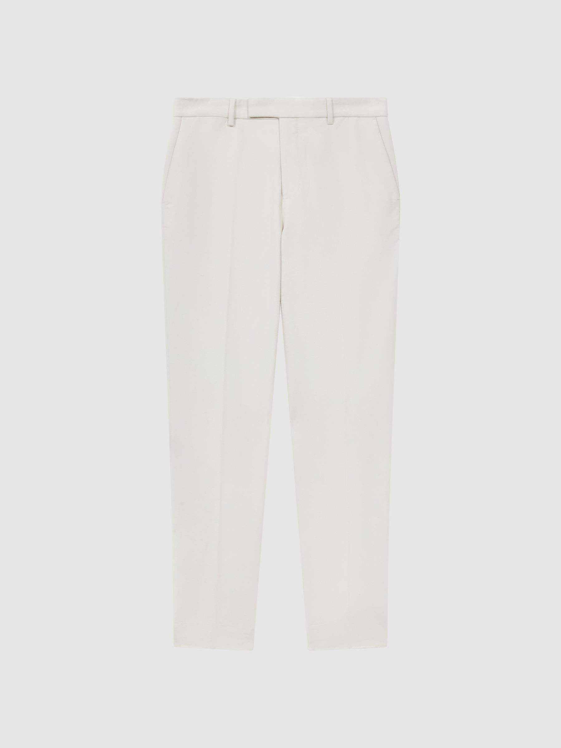 Slim Fit Moleskin Trousers in Off White - Image 2 of 5