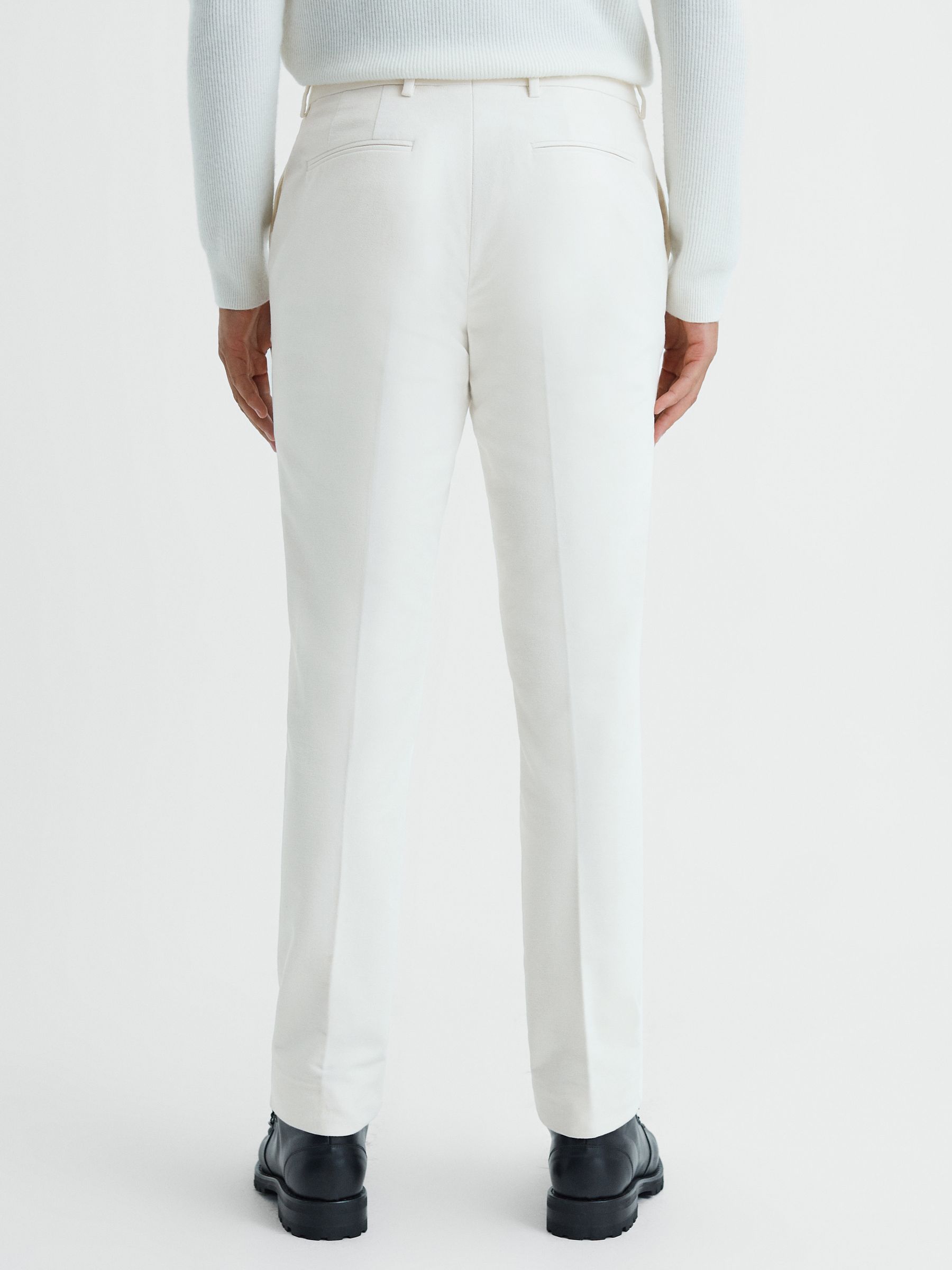 Slim Fit Moleskin Trousers in Off White - Image 5 of 5