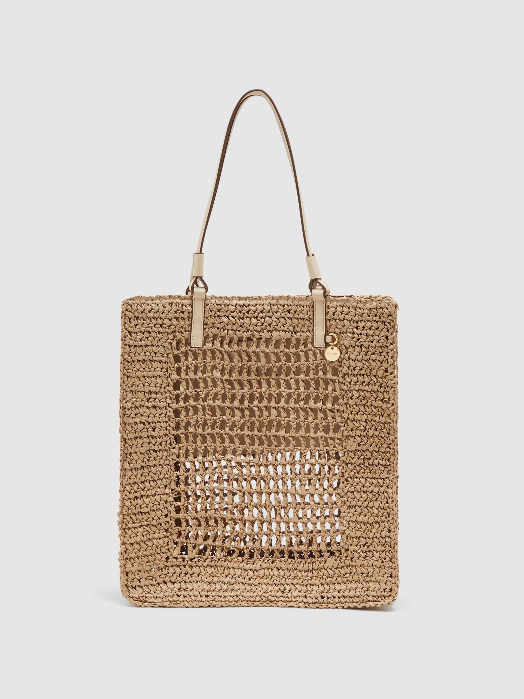 Woven Tote Bag in Natural - Image 1 of 5