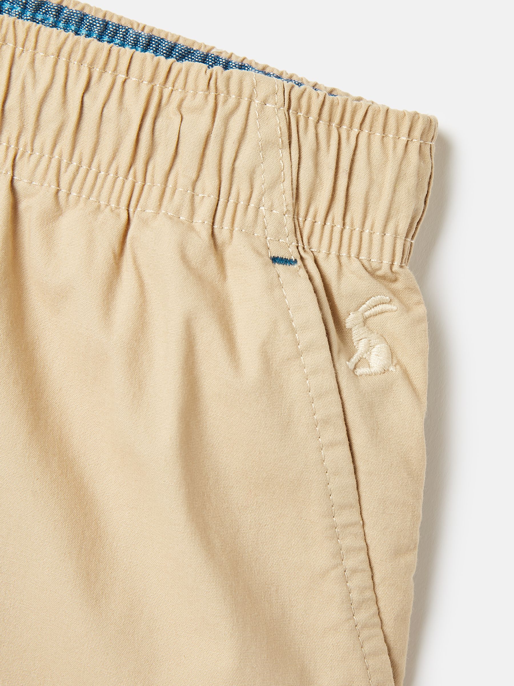 Quayside Beige Elastic Waist Chino Shorts - Image 3 of 5