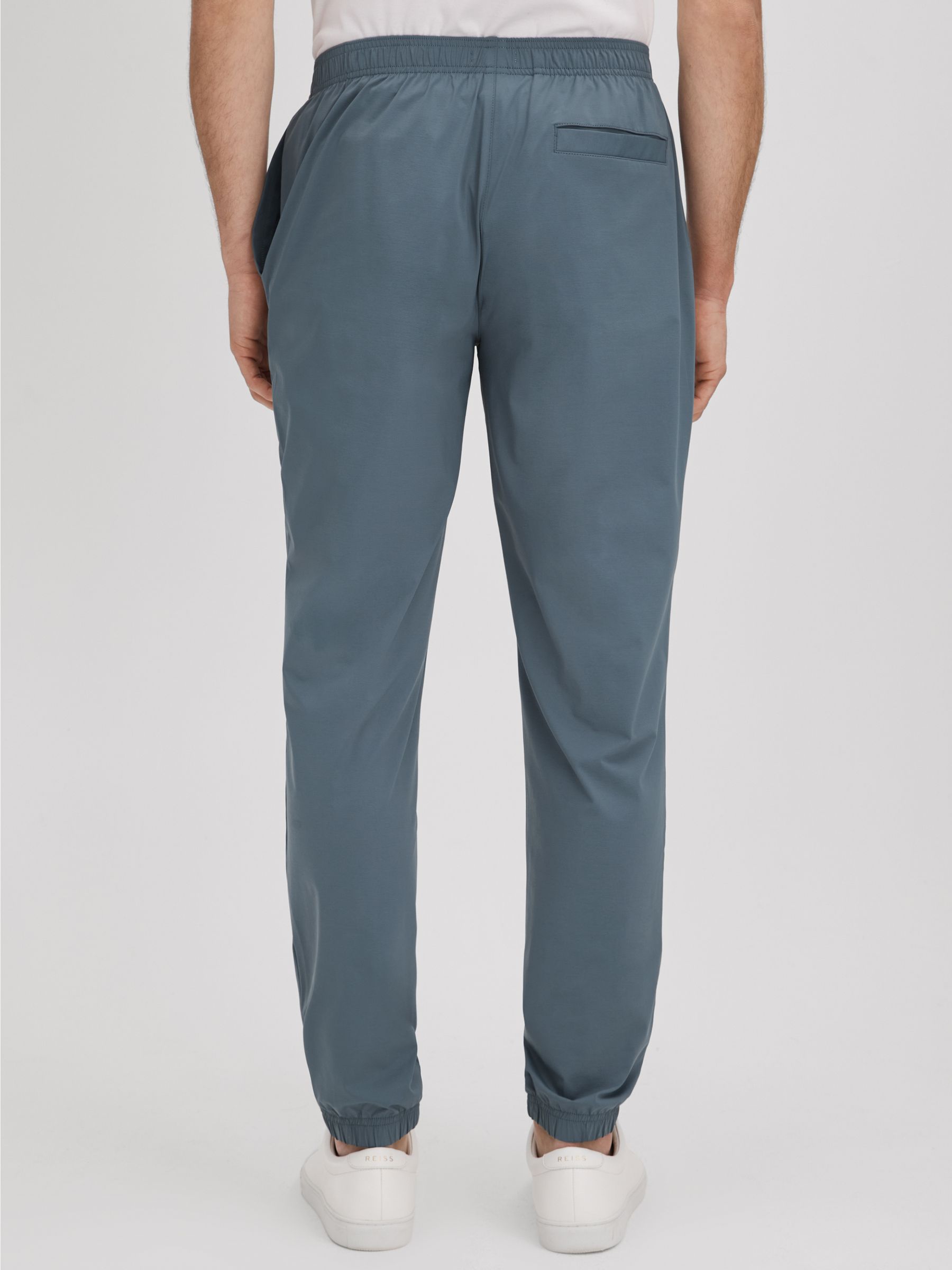 Technical Elasticated Waist Joggers in Steel Blue - Image 5 of 6
