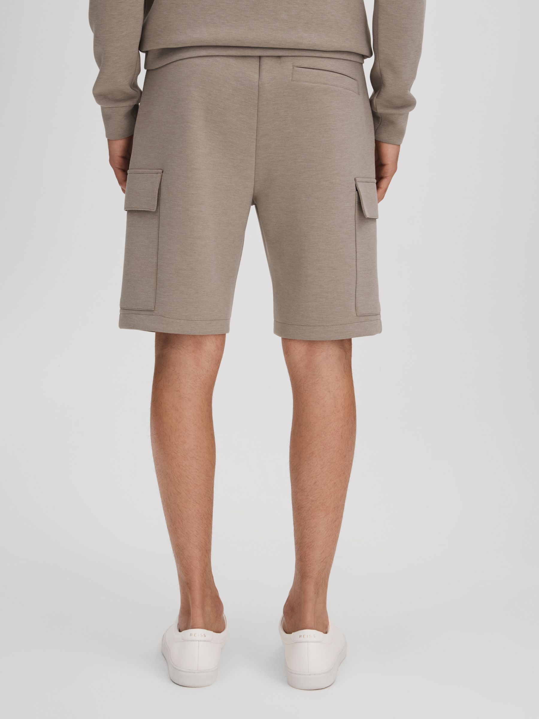 Interlock Jersey Drawstring Shorts in Taupe - Image 5 of 6