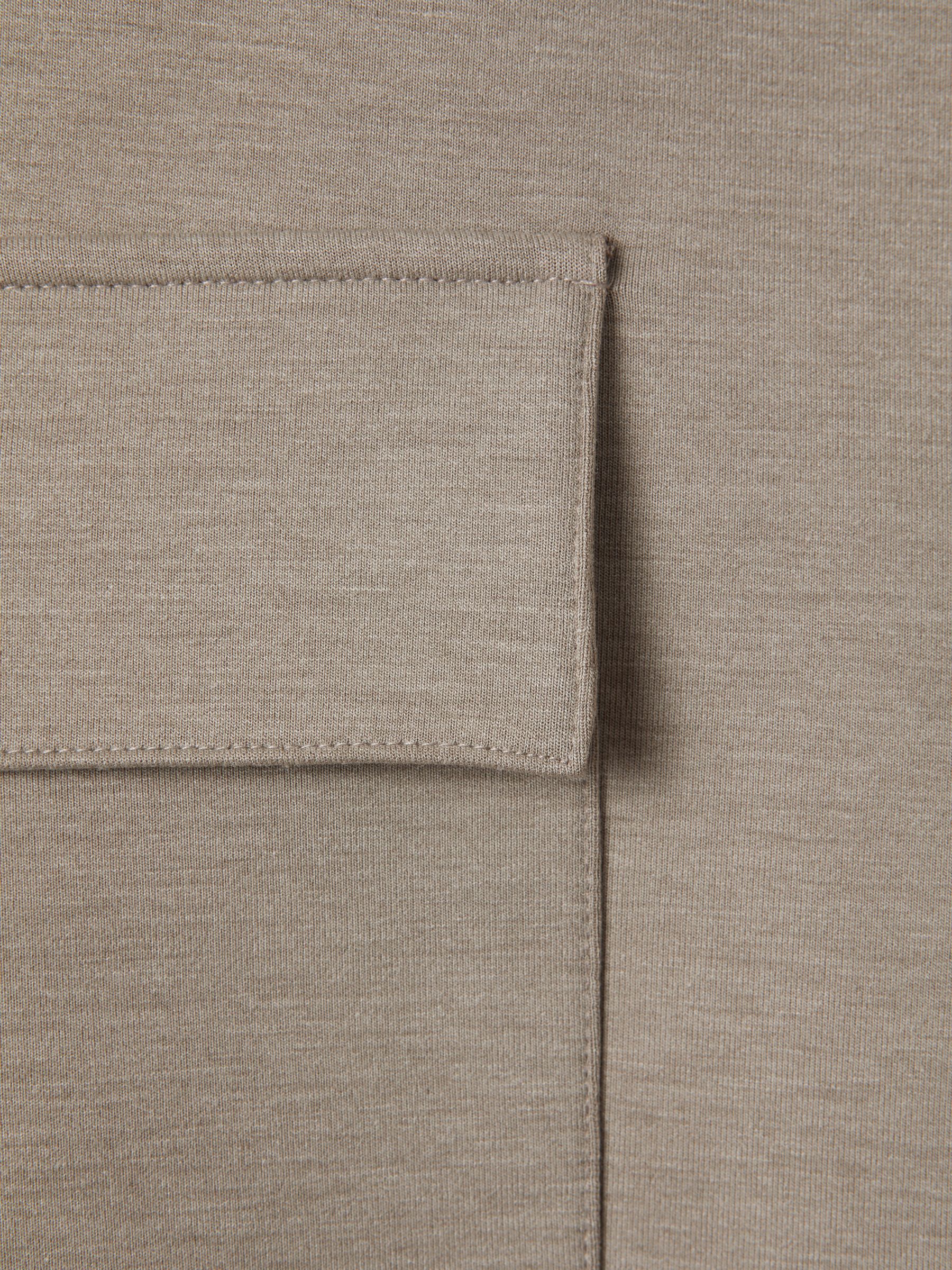 Interlock Jersey Drawstring Shorts in Taupe - Image 6 of 6