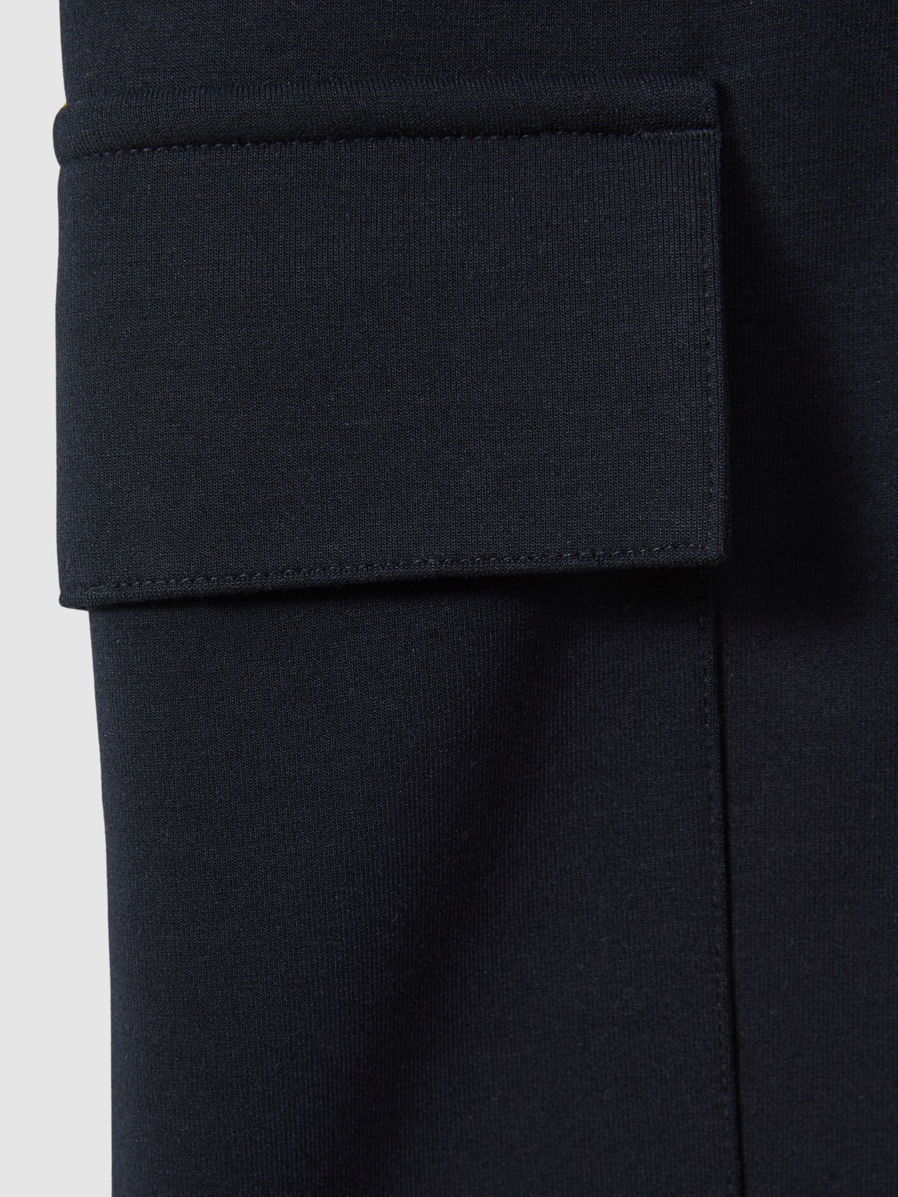 Interlock Jersey Drawstring Shorts in Navy Blue - Image 6 of 6