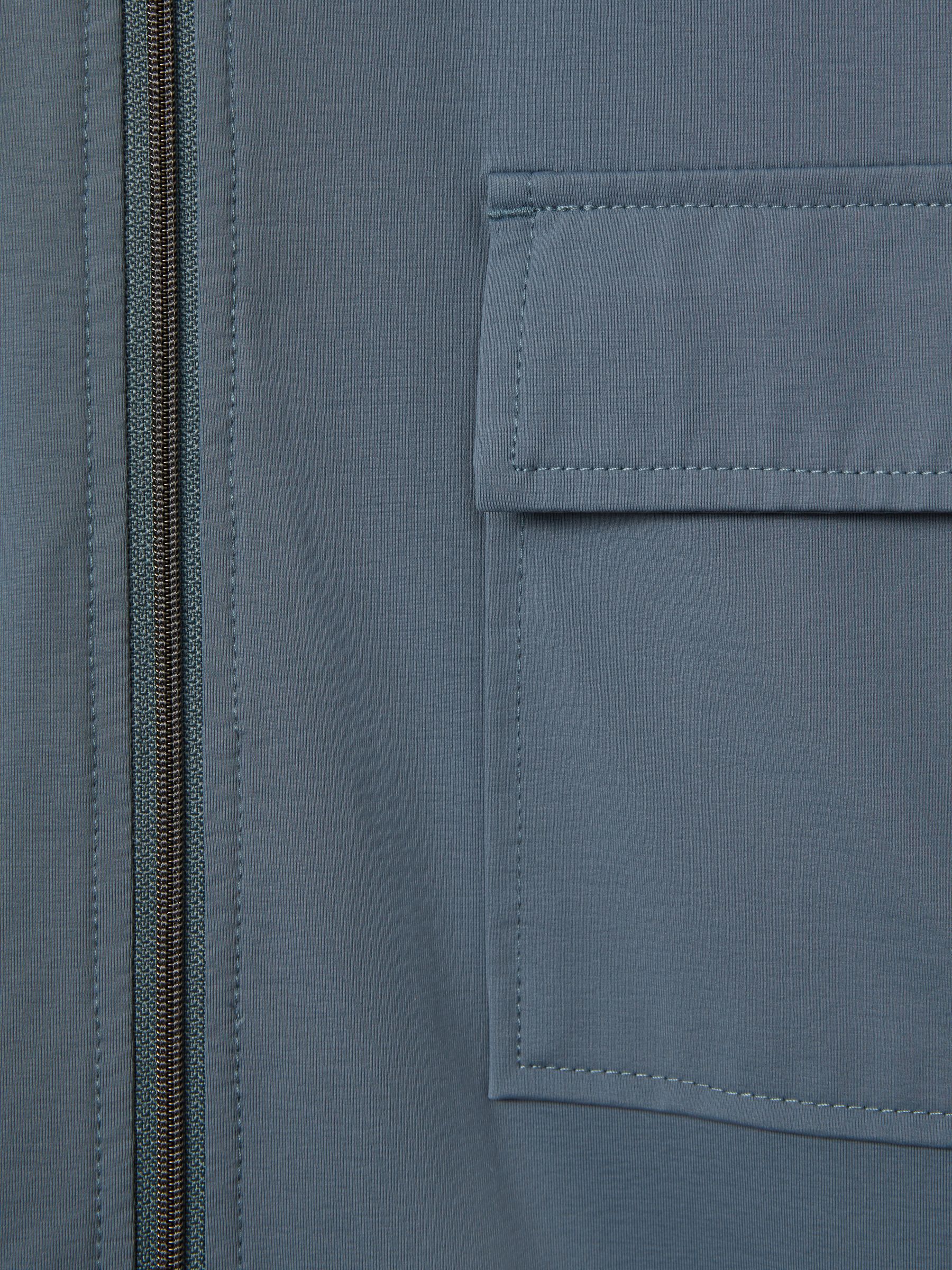 Technical Zip-Through Jacket in Steel Blue - Image 6 of 6