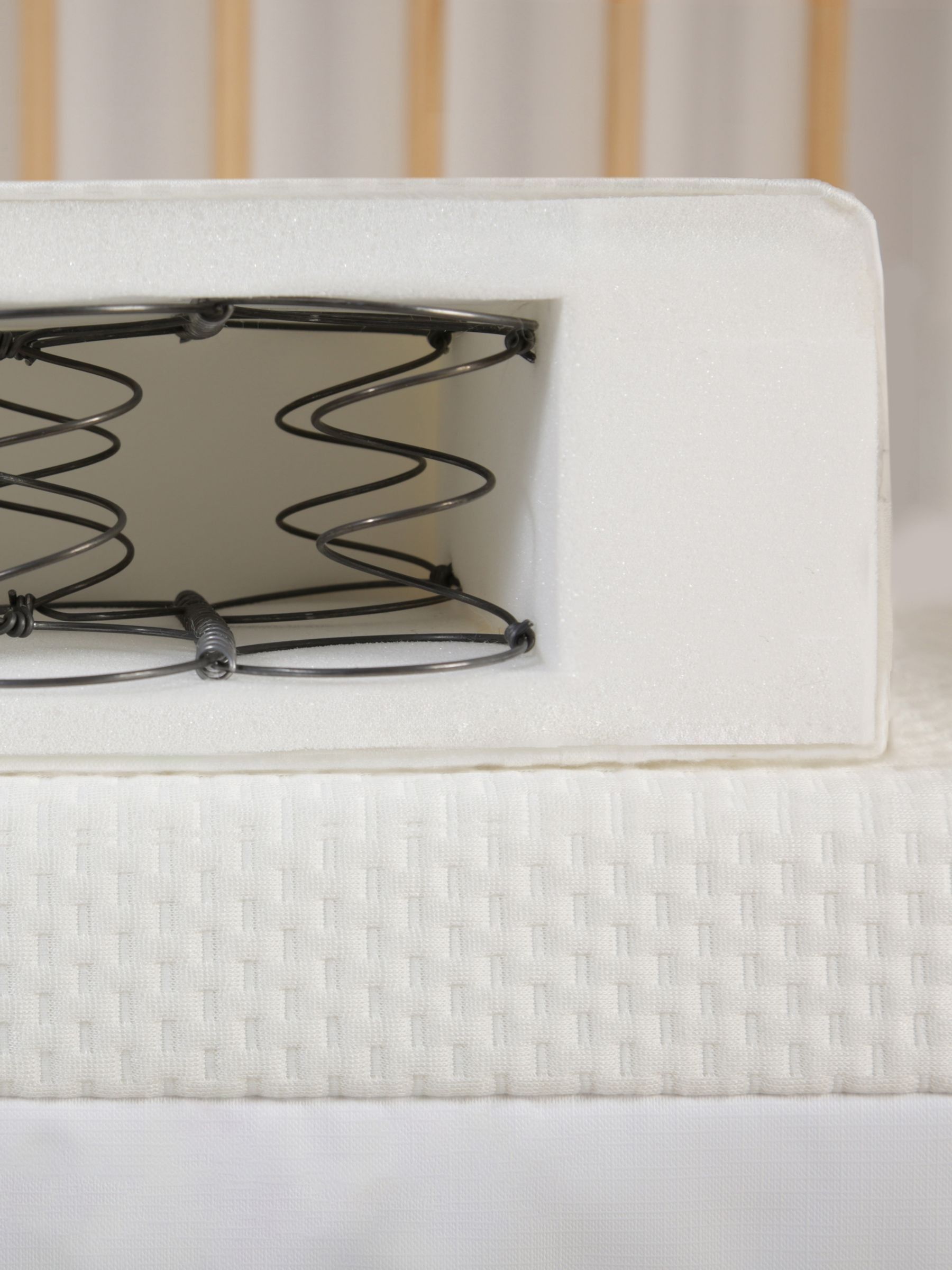 White Cuddleco Harmony Sprung Cot Mattress - Image 1 of 7