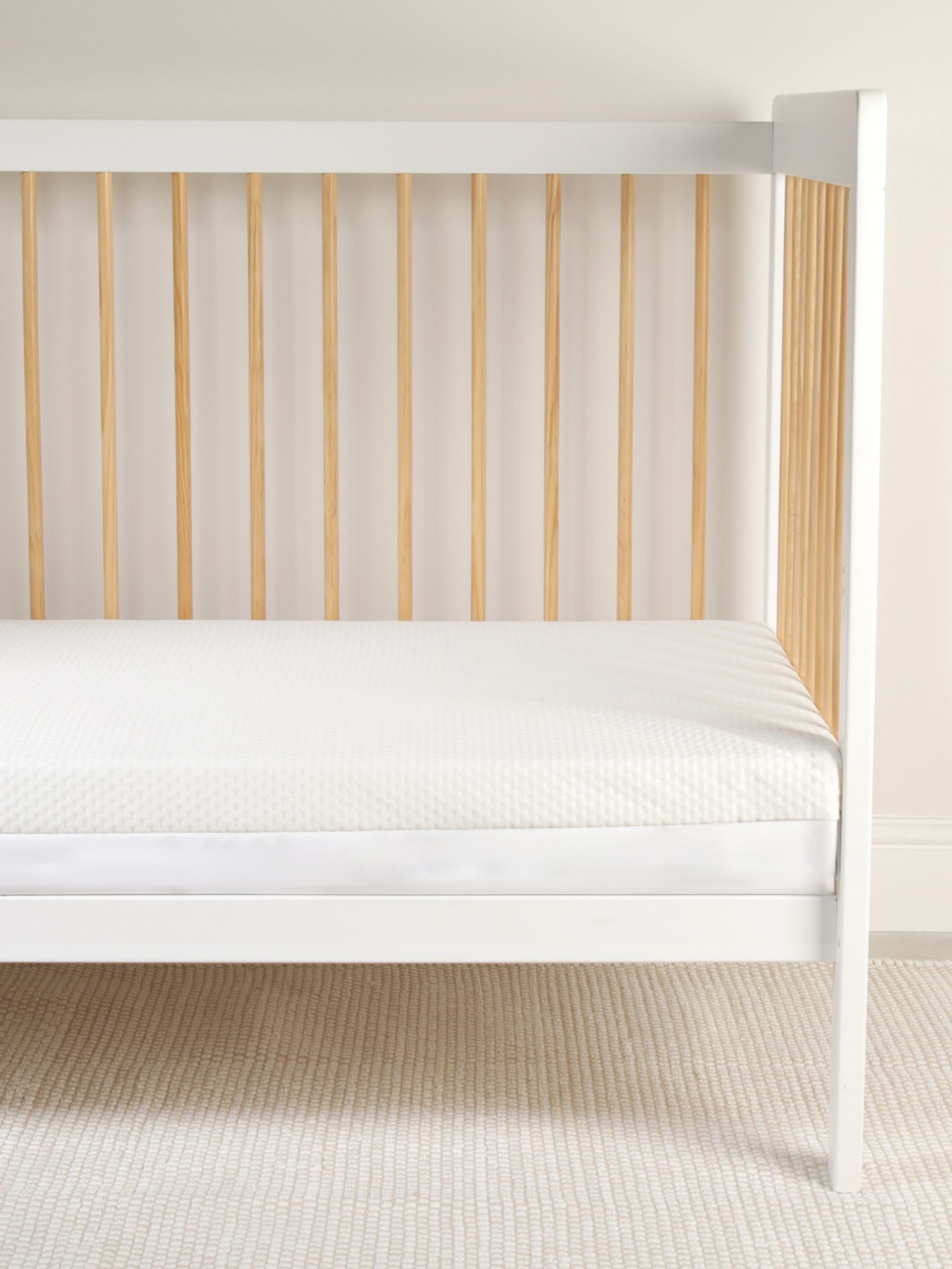 White Cuddleco Harmony Sprung Cot Mattress - Image 3 of 7
