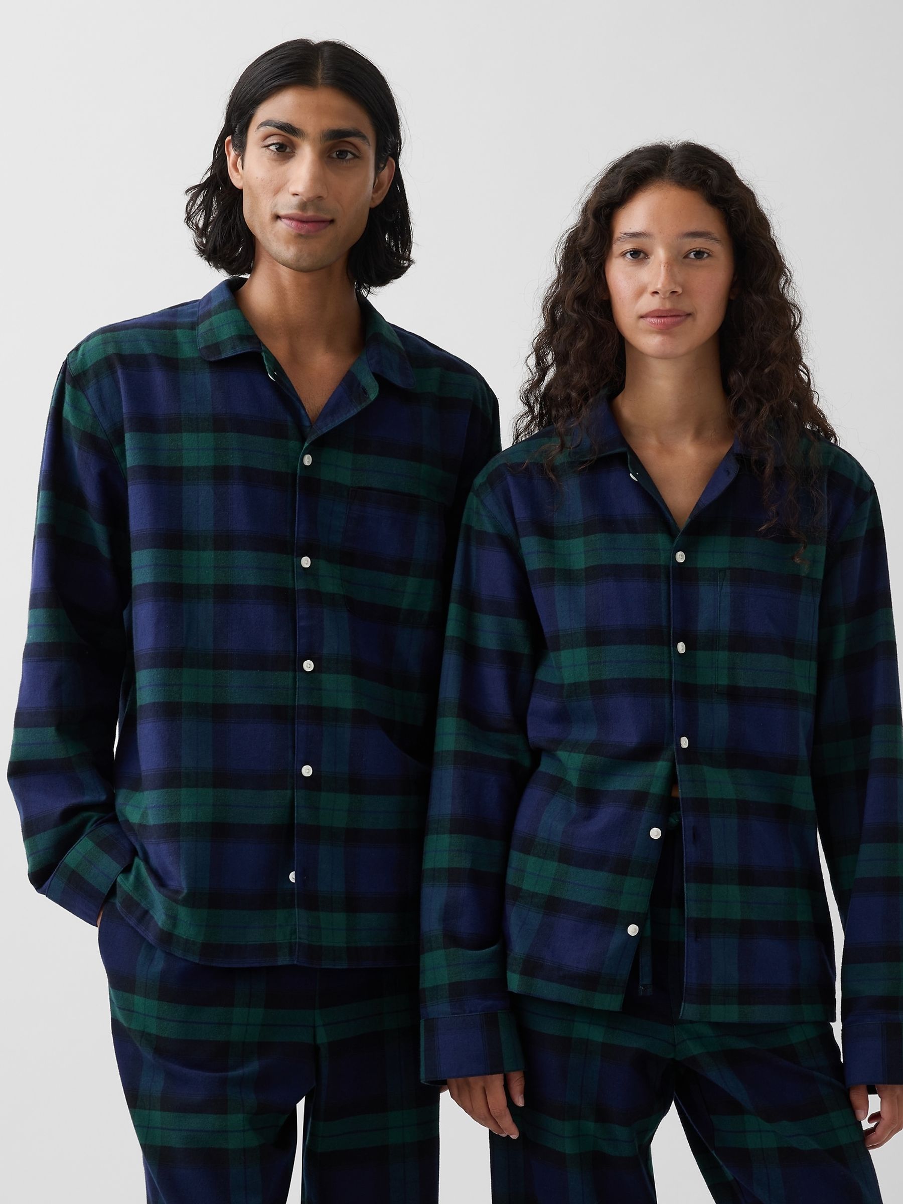 Green & Navy Check Softest Flannel Pyjamas Shirt - Image 4 of 4 Green & Navy Check Softest Flannel Pyjamas Shirt - Image 4 of 4
