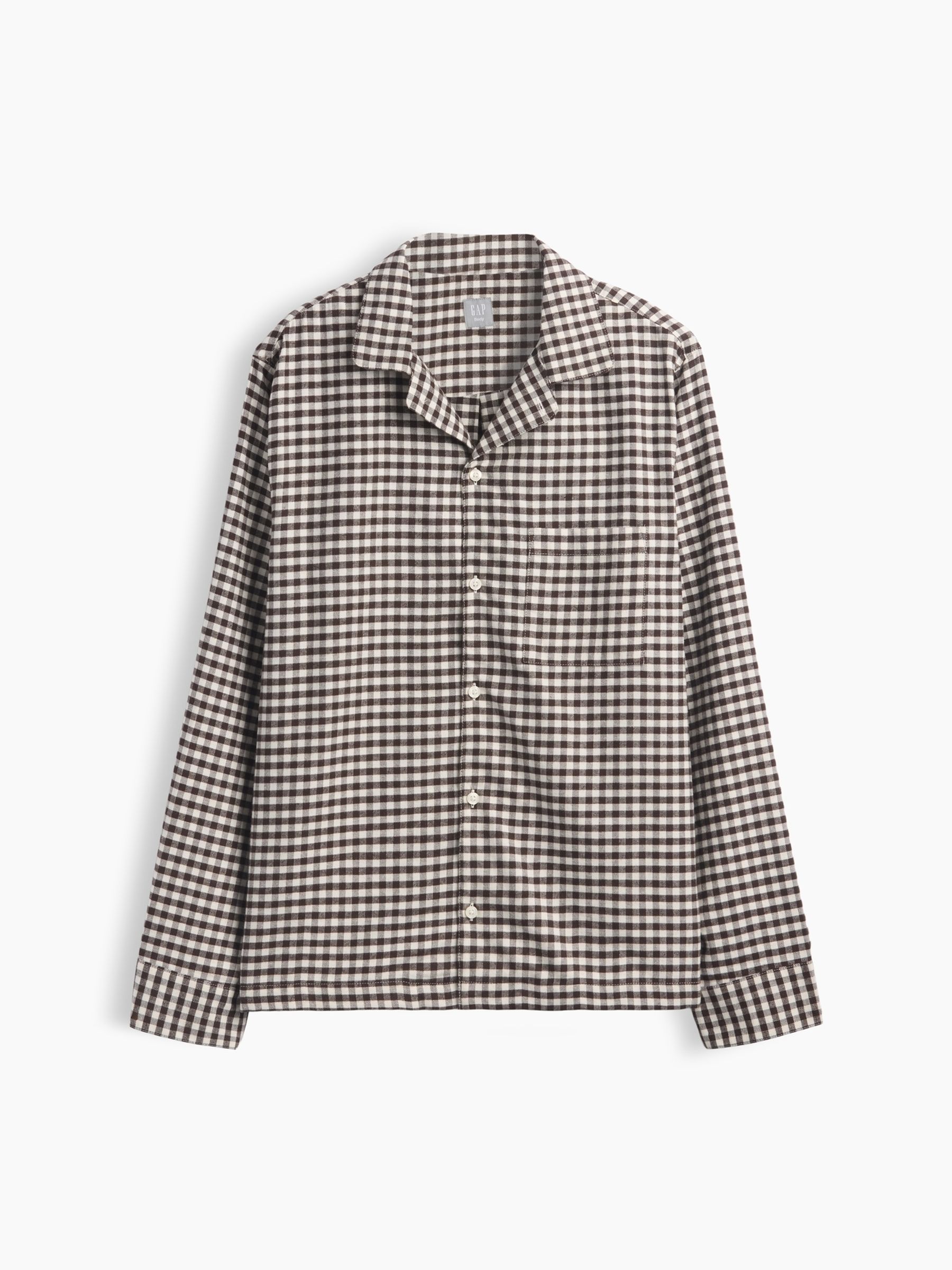 Brown Gingham Softest Flannel Pyjamas Shirt - Image 1 of 1