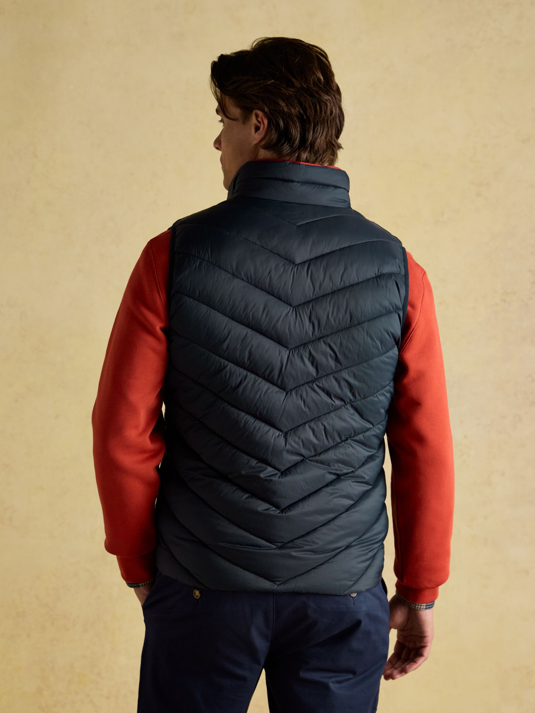 Garrett Navy Showerproof Padded Gilet - Image 2 of 8