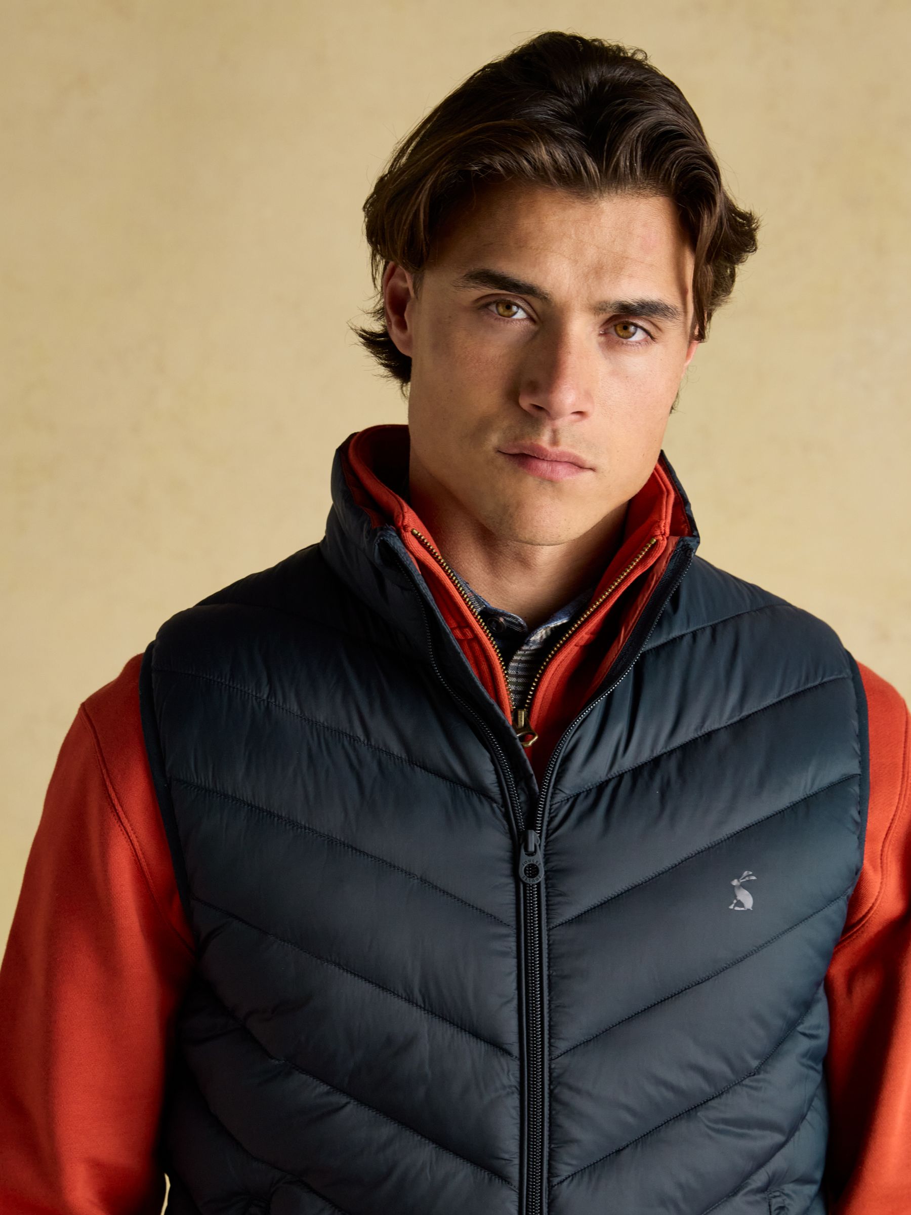 Garrett Navy Showerproof Padded Gilet - Image 3 of 8