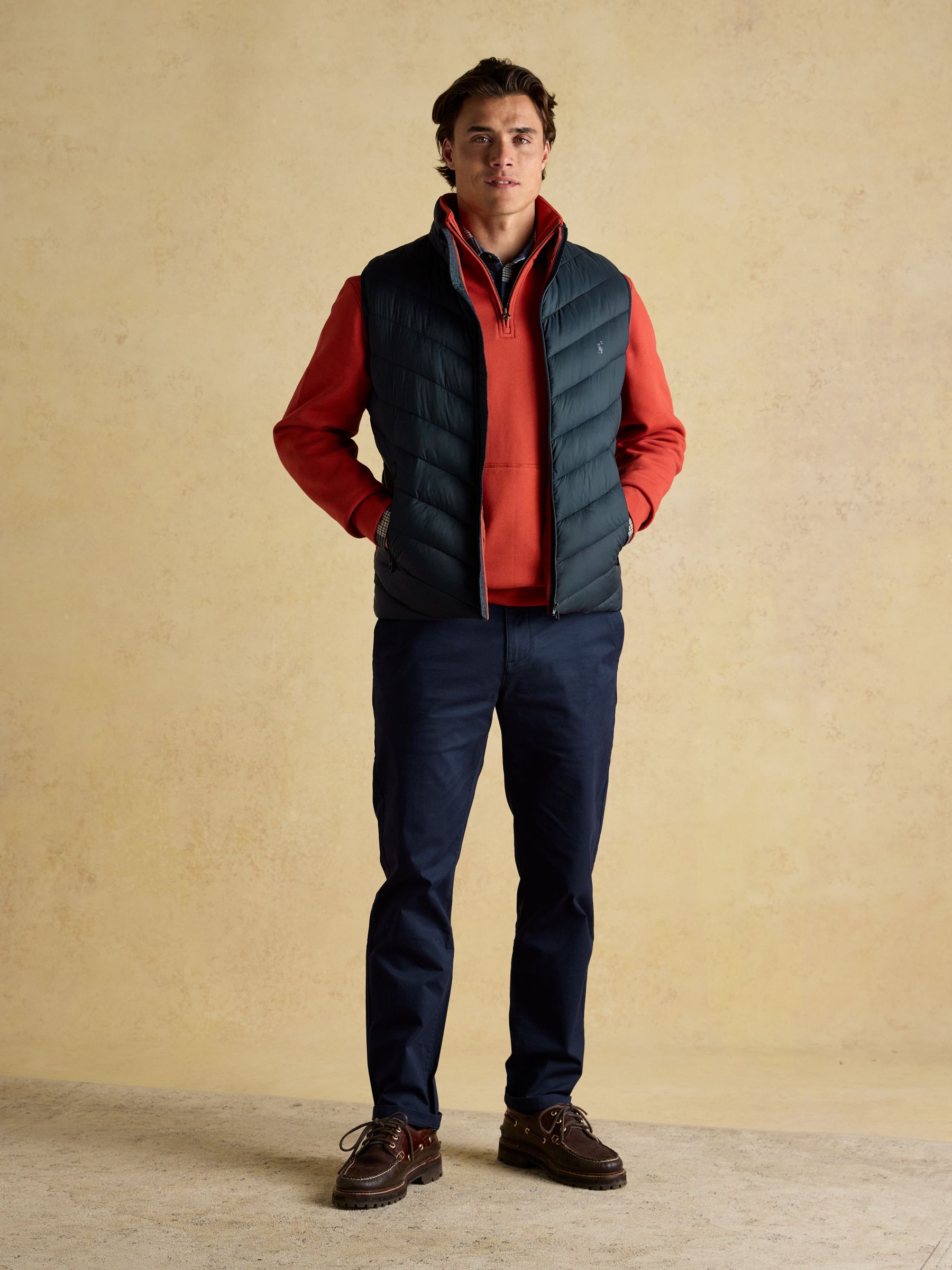 Garrett Navy Showerproof Padded Gilet - Image 4 of 8