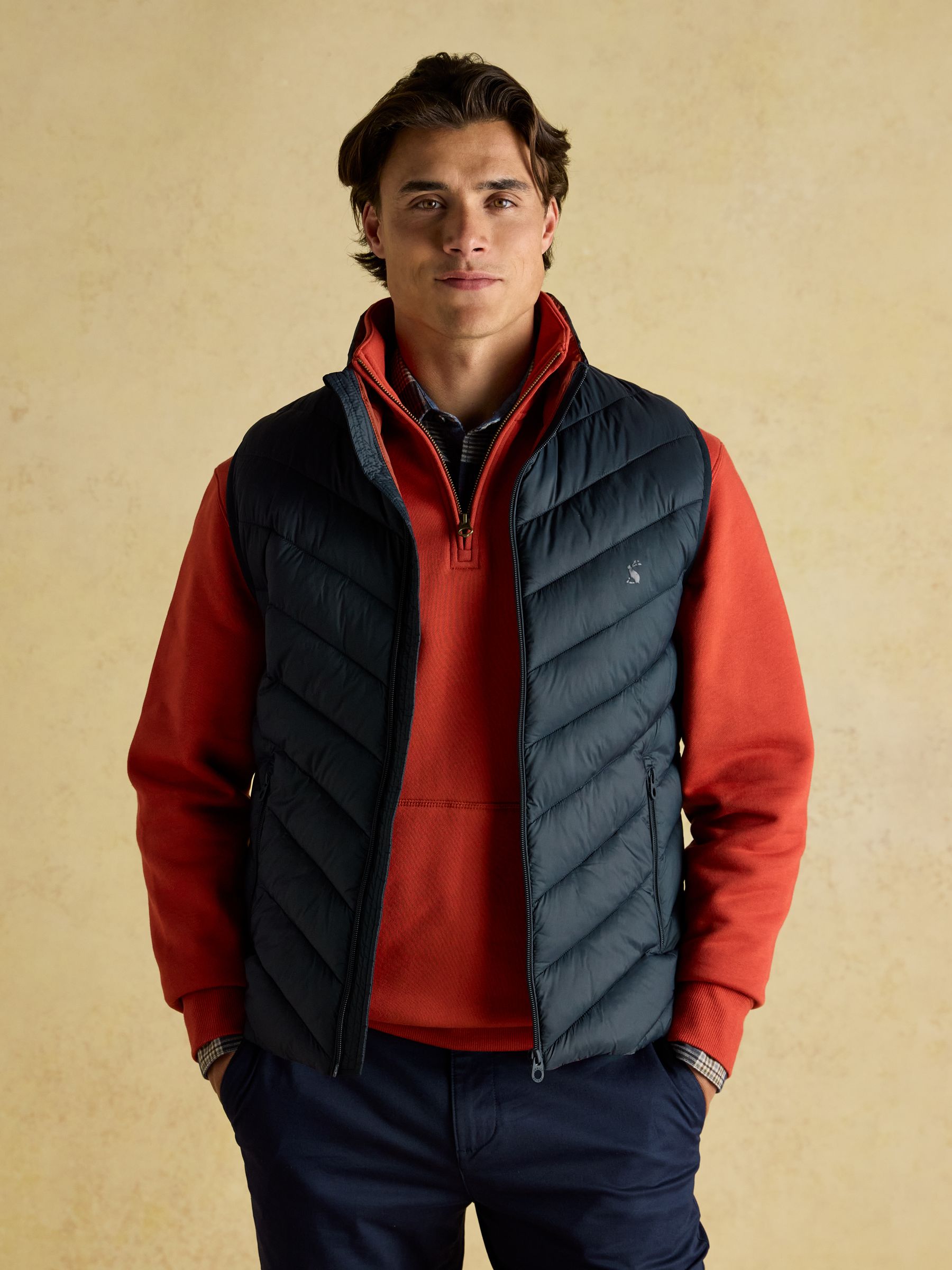 Garrett Navy Showerproof Padded Gilet - Image 5 of 8