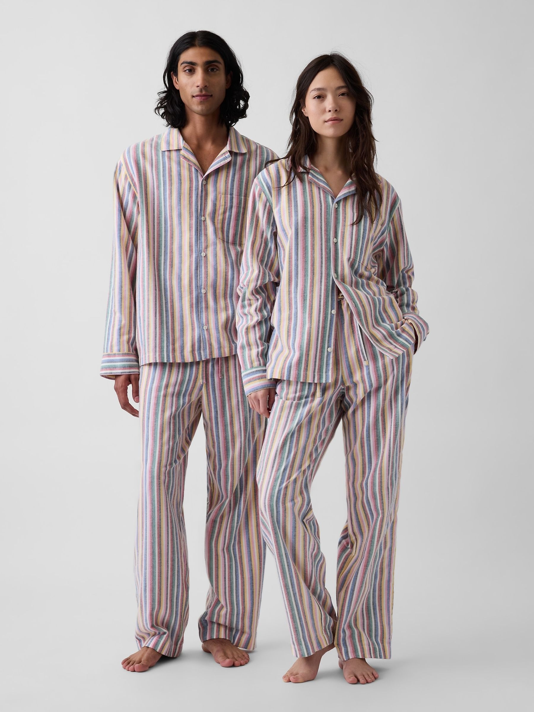 Multi Stripe Softest Flannel Pyjamas Shirt - Image 2 of 5