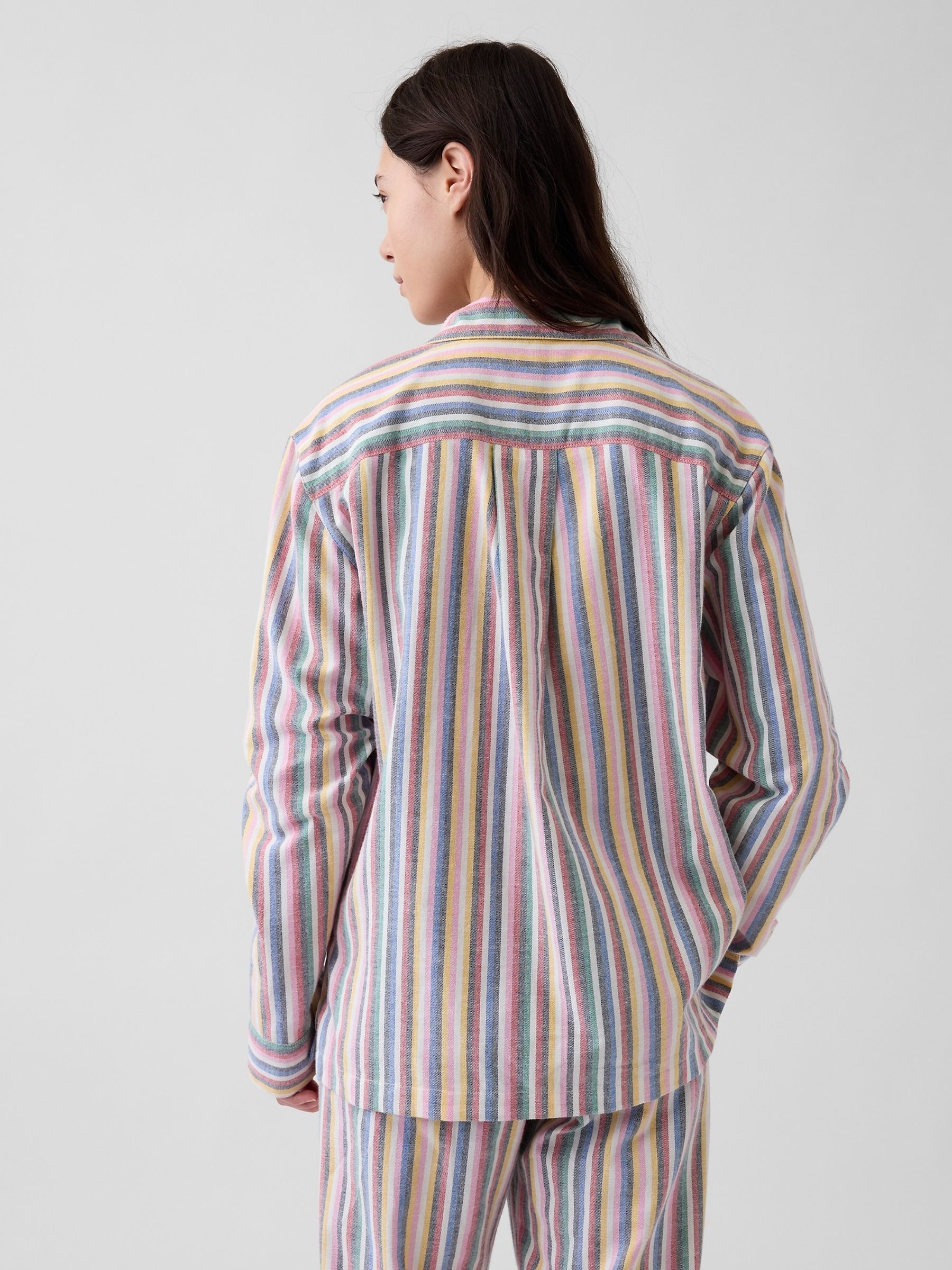 Multi Stripe Softest Flannel Pyjamas Shirt - Image 4 of 5