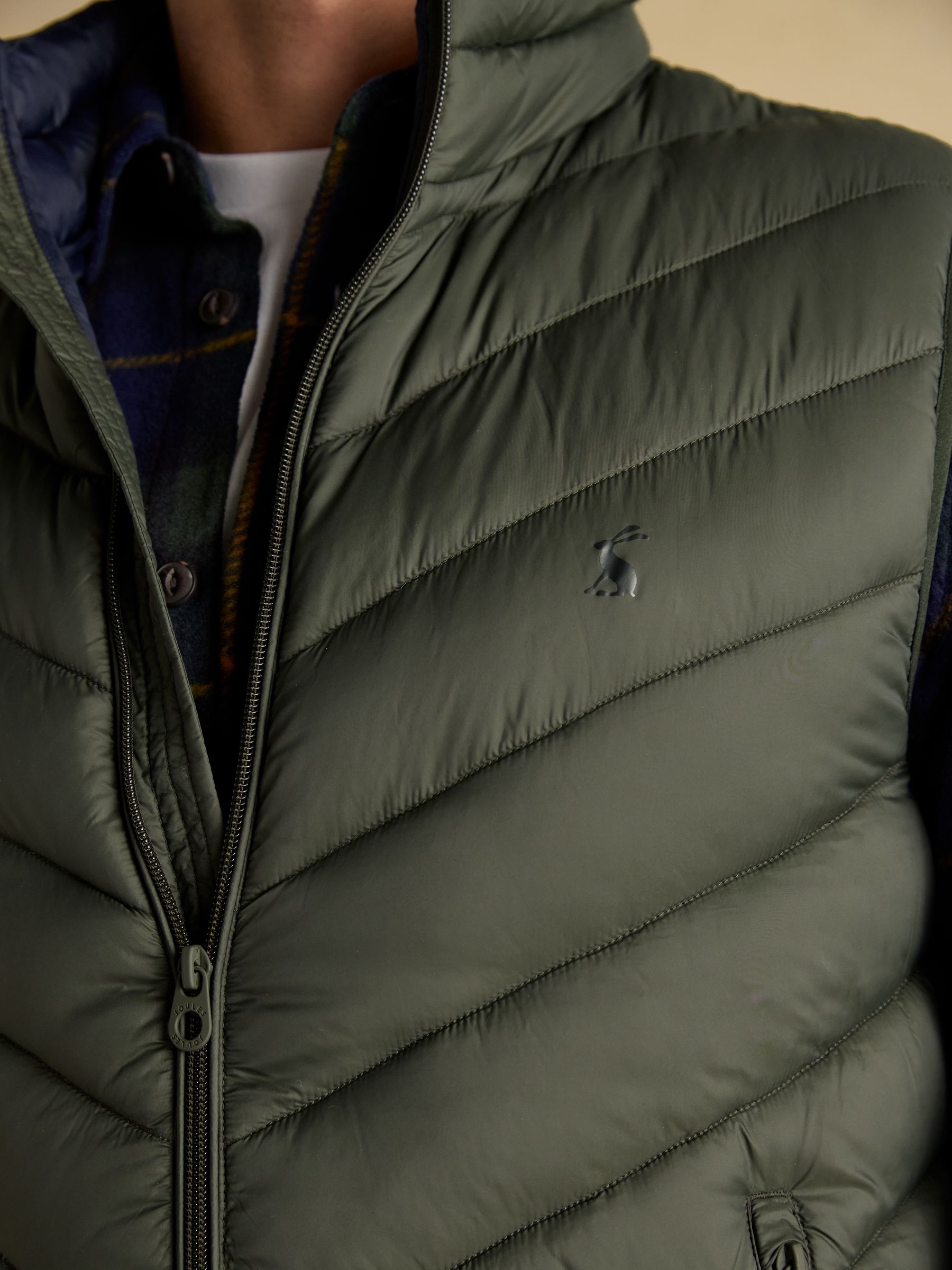 Garrett Green Showerproof Padded Gilet | Joules