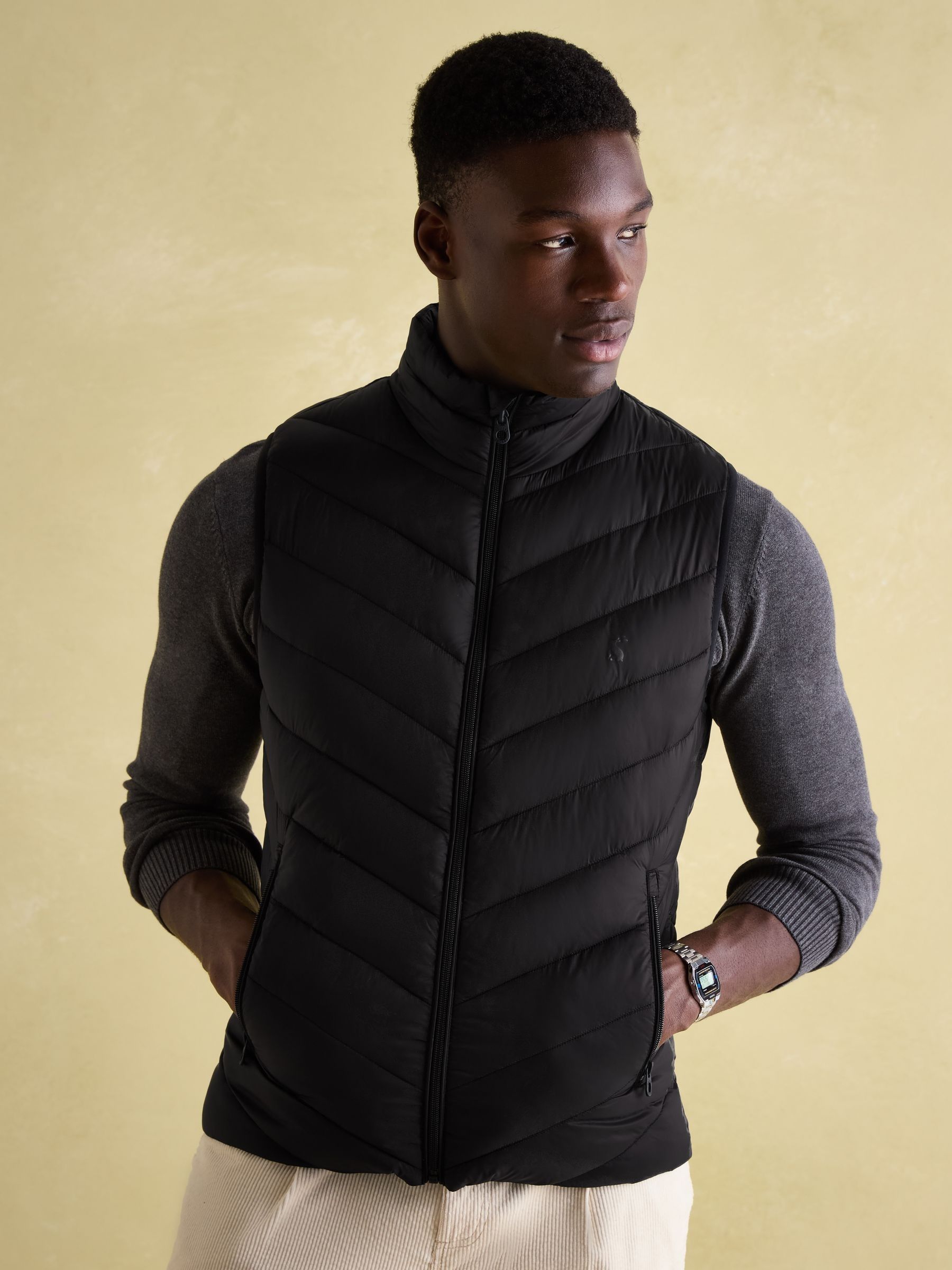 Garrett Black Showerproof Padded Gilet - Image 1 of 7
