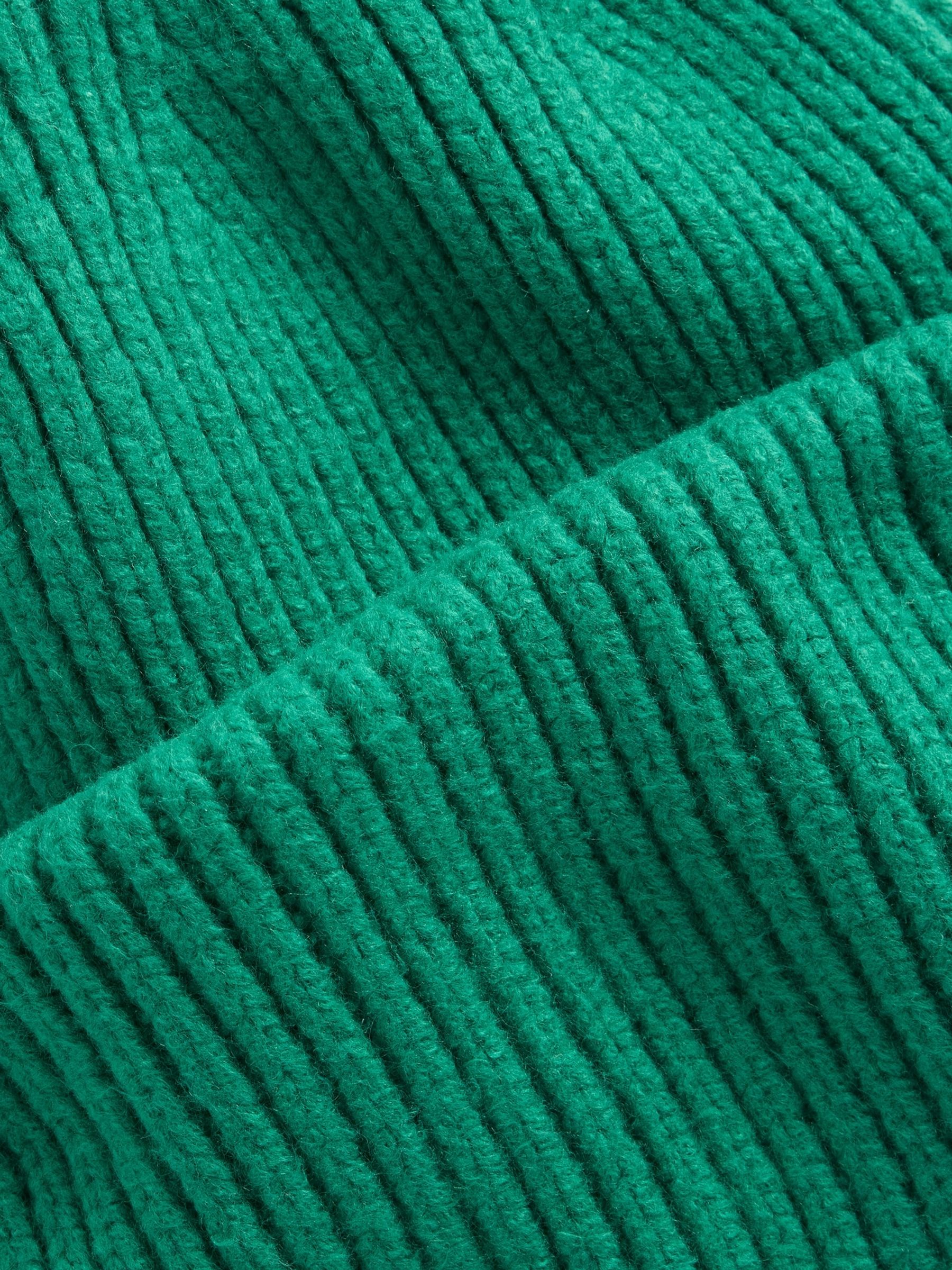 Green CashSoft Chunky Beanie - Image 2 of 2